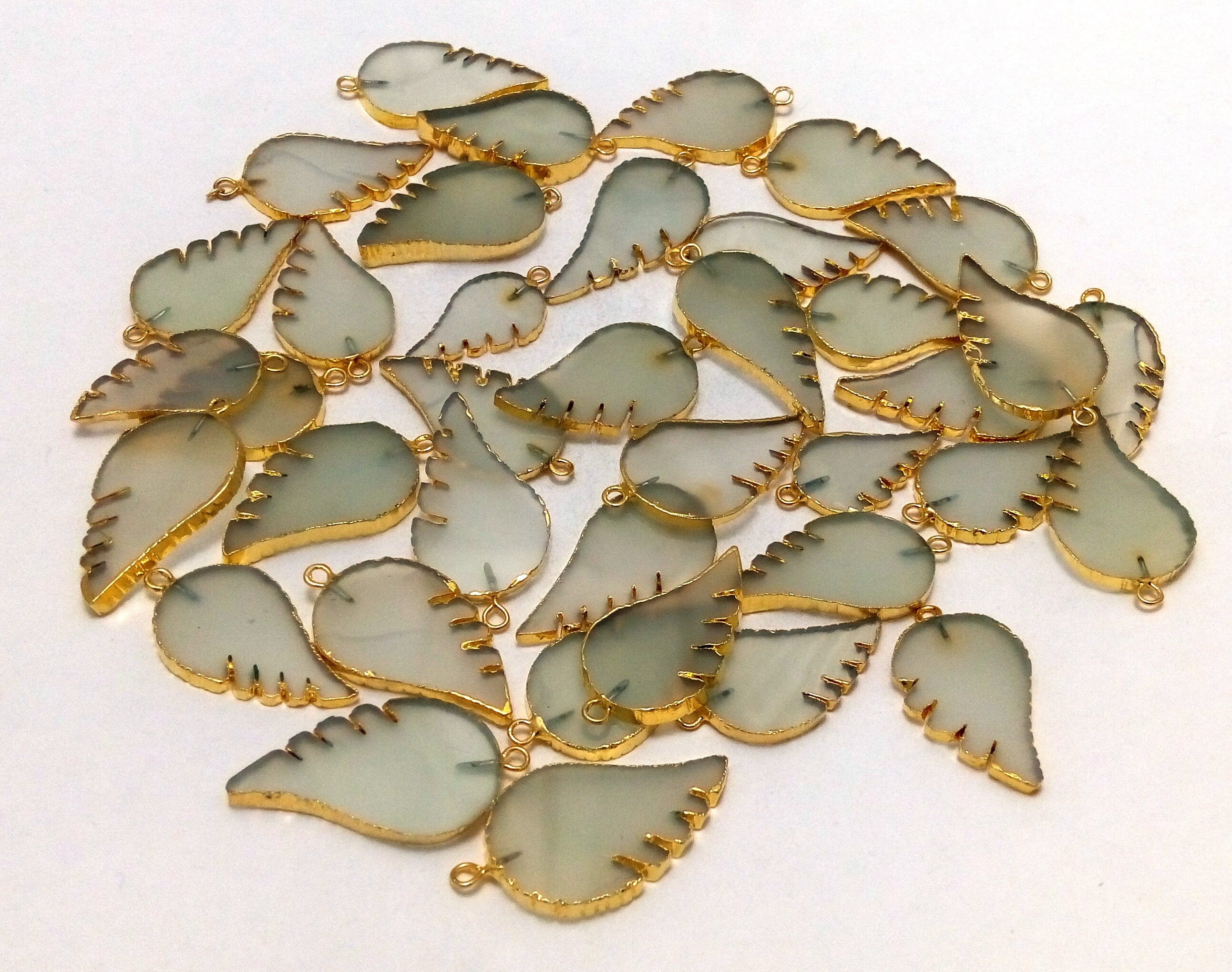 Aqua Chalcedony Angel Wings