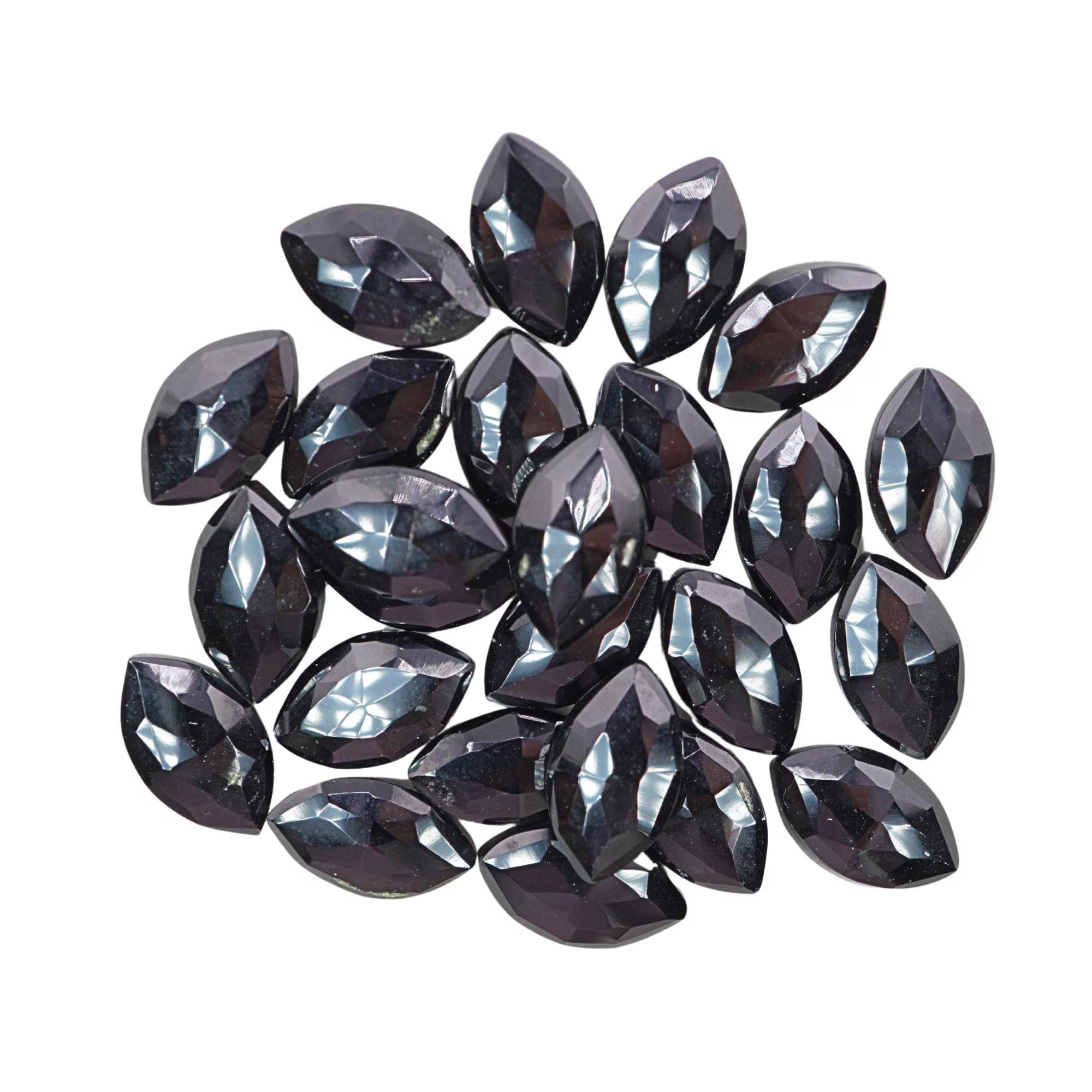 Black Onyx Faceted Marquise Shape Loose Gemstone