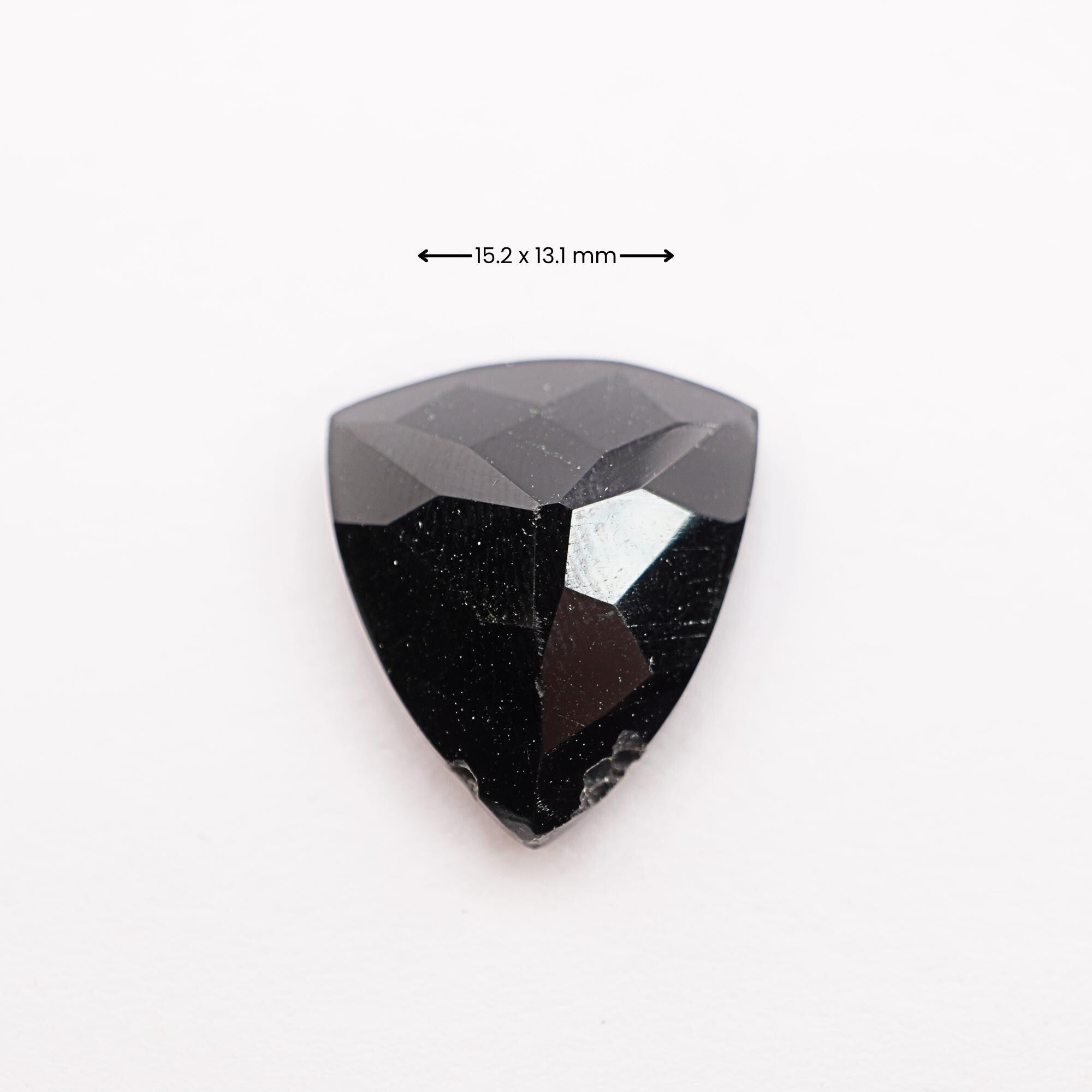 Black Onyx Faceted Trillian Shape Loose Gemstone