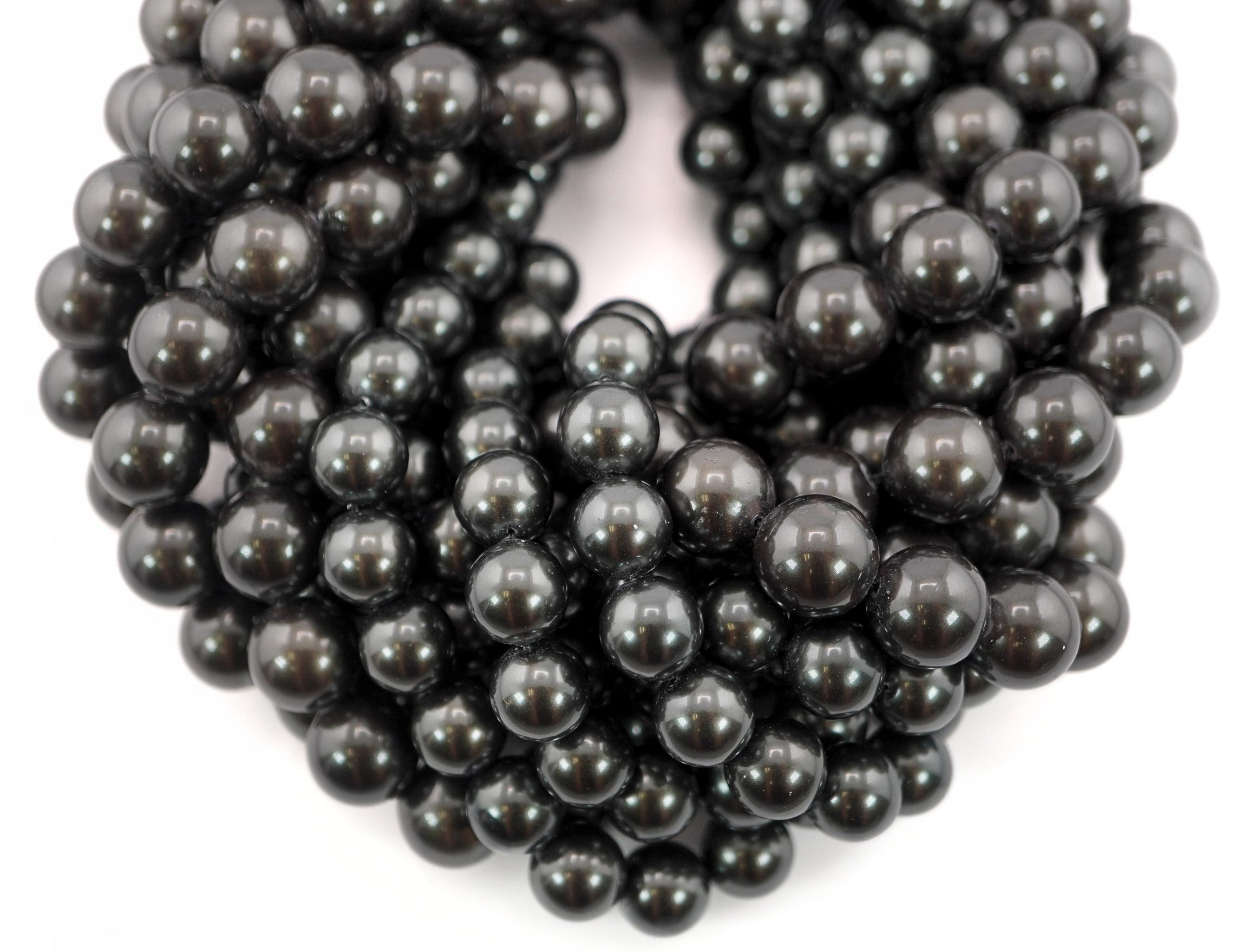 Black Tourmaline Round Shape Gemstone Strand Beads