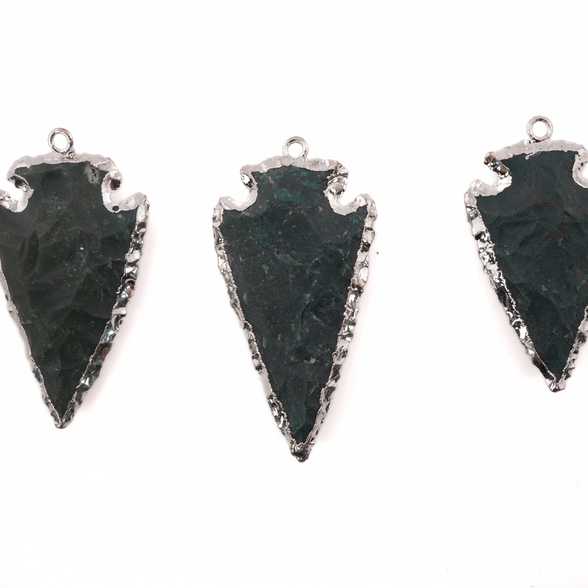 Black Agate Arrowhead Jewelry Charm

