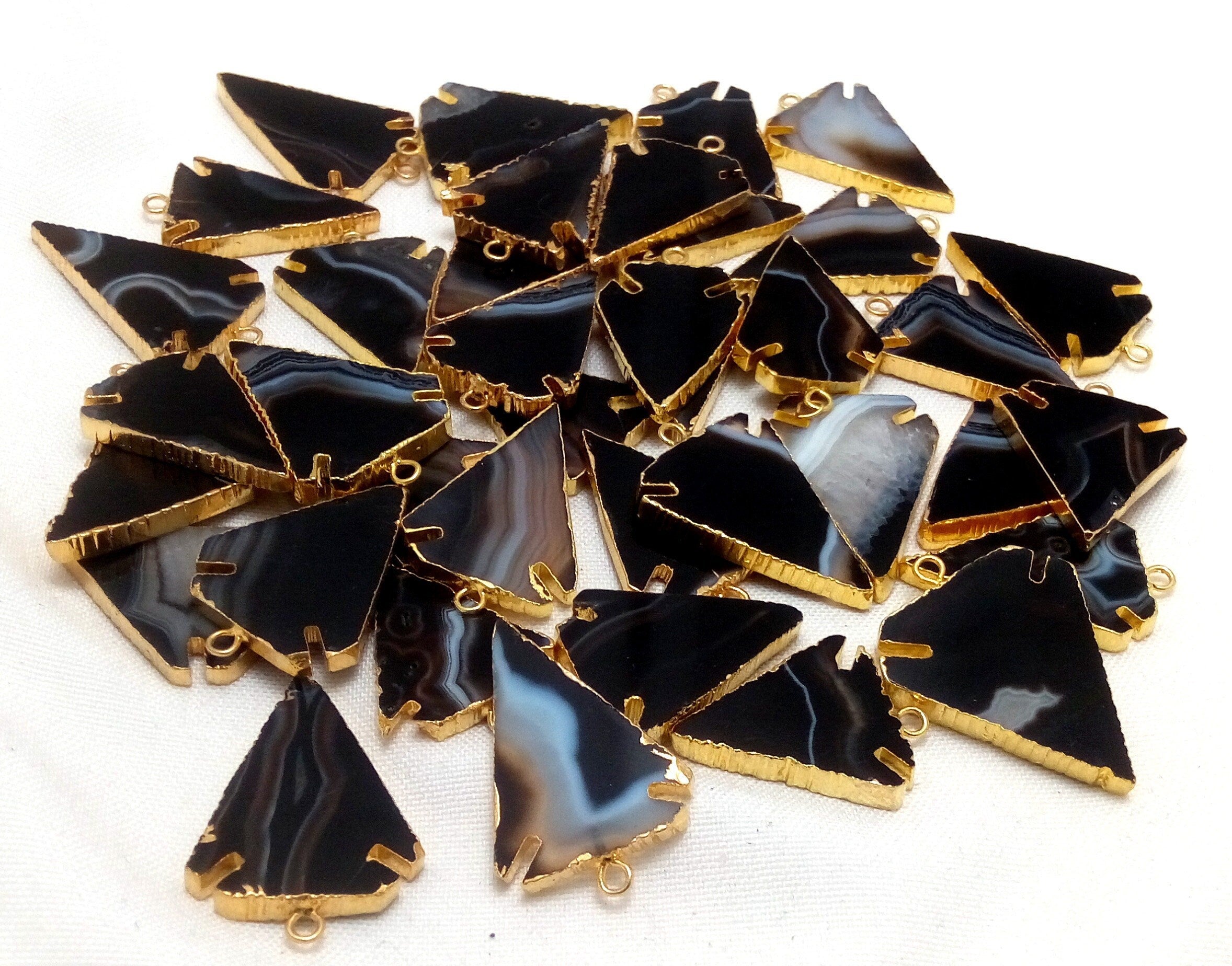 Black Banded Agate Pendant


