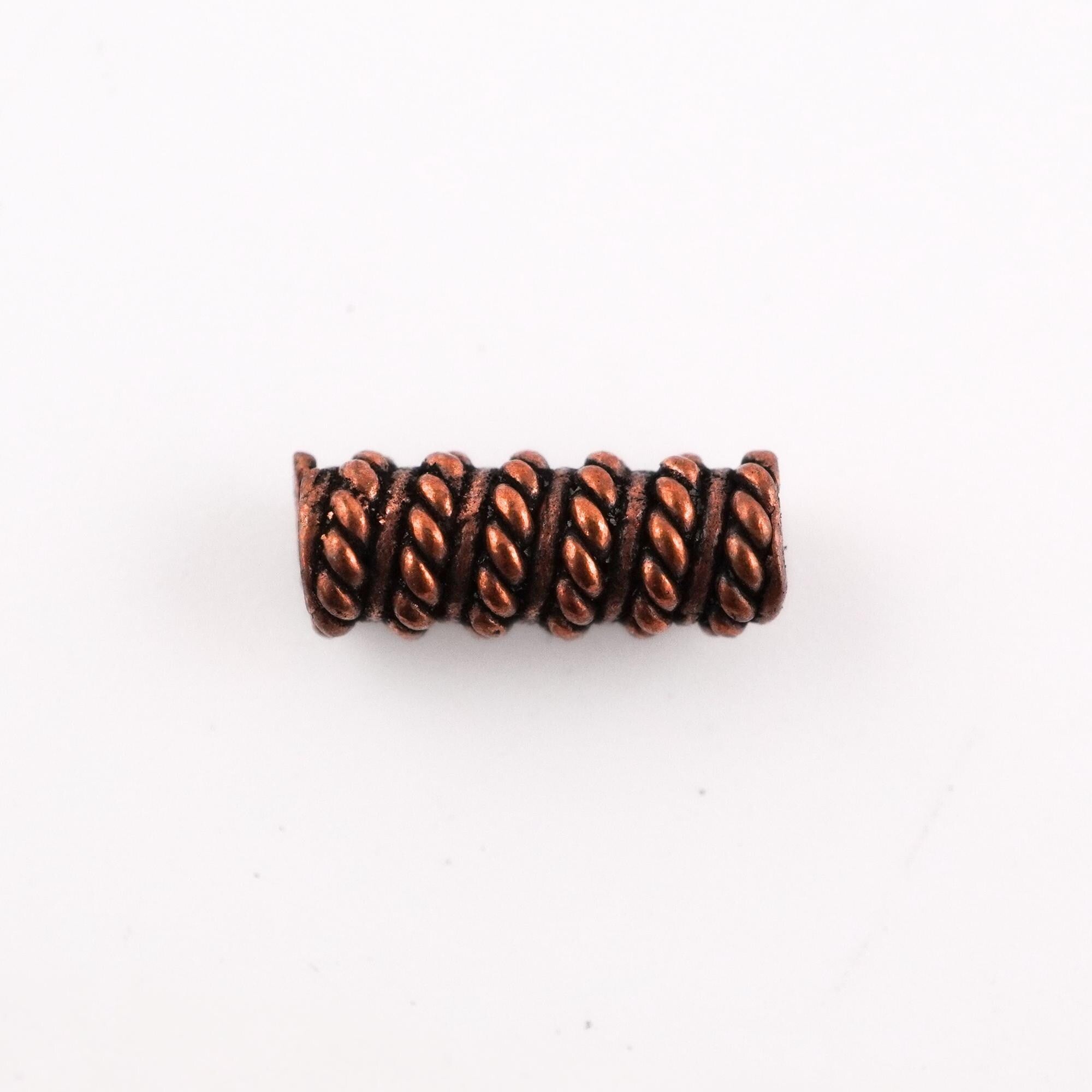 Boho tube shape copper beads

