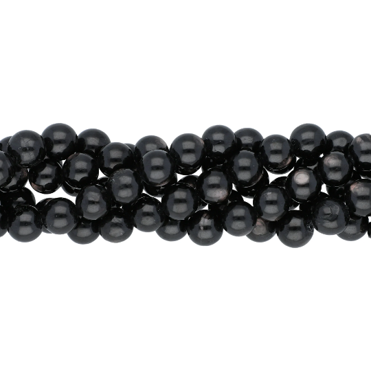 Hypersthene Smooth Round Gemstone Stand Beads