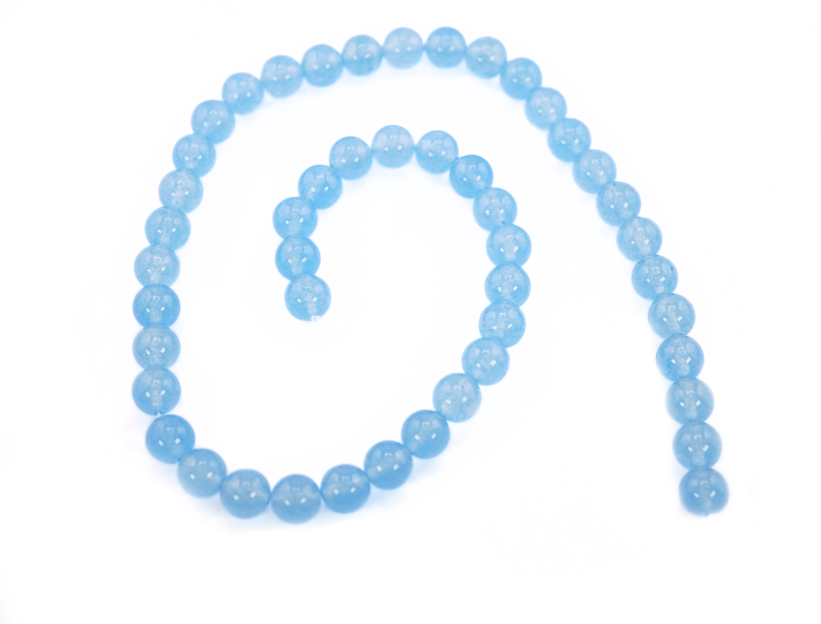 Blue Chalcedony Smooth Round Shape Loose Gemstone Strand Beads