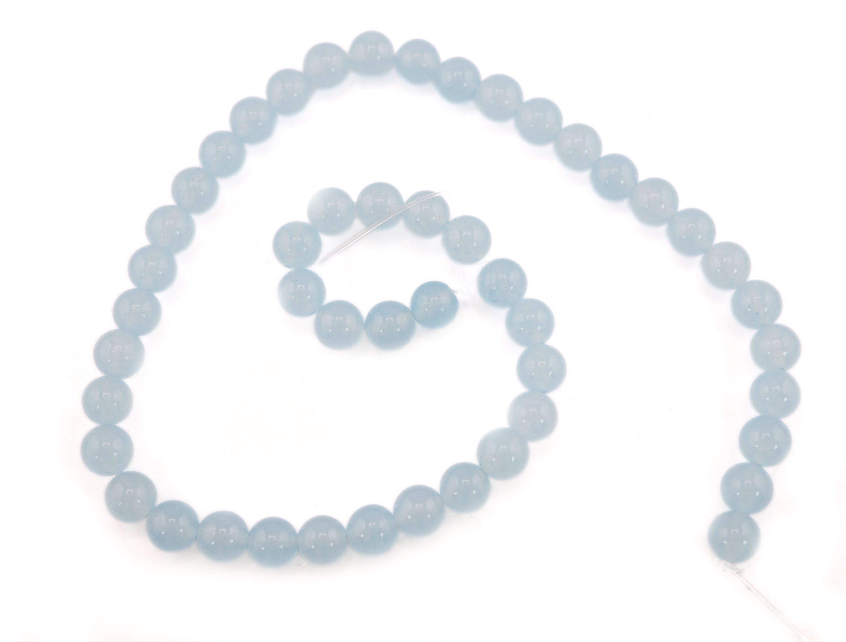 Blue Chalcedony Smooth Round Shape Loose Gemstone Strand Beads