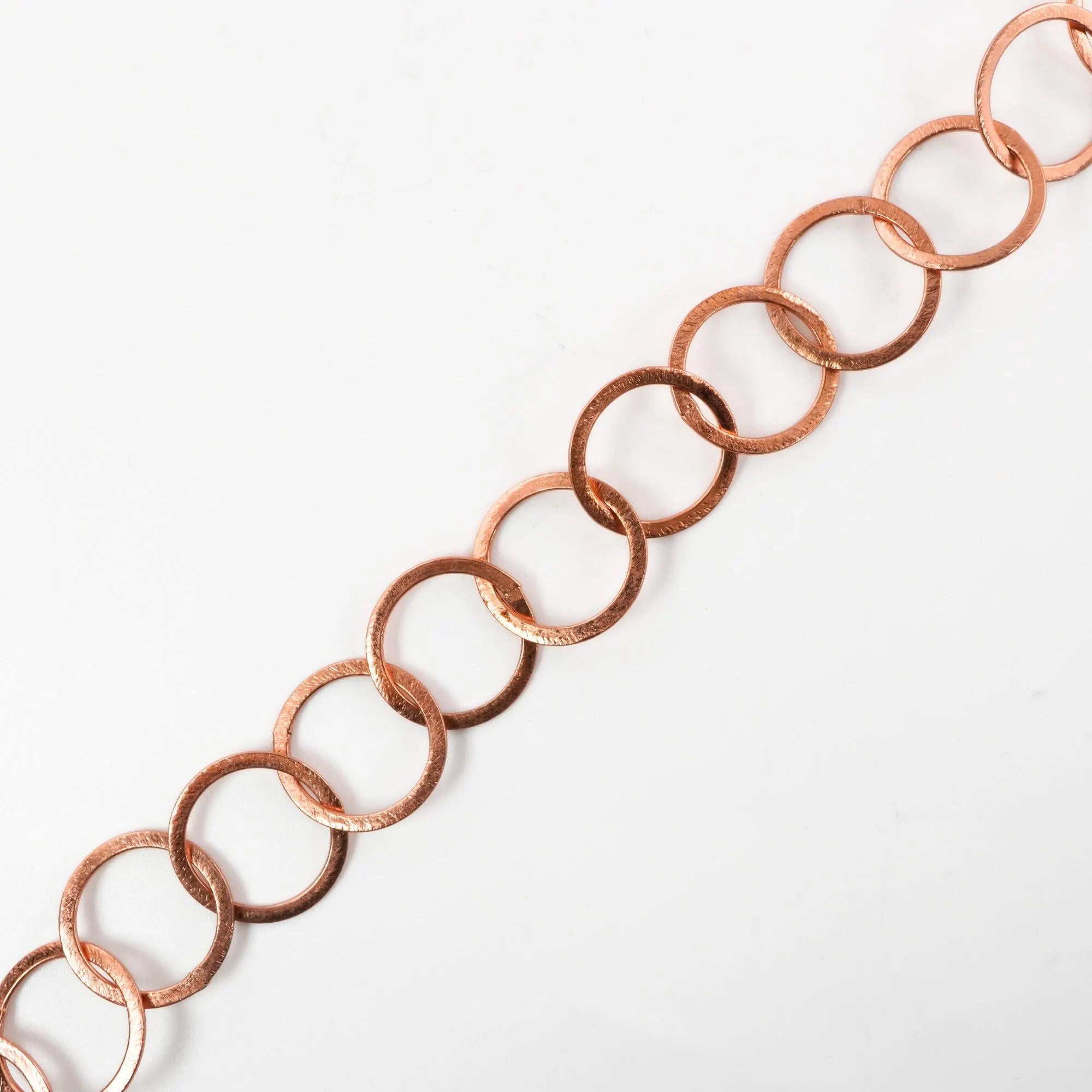 Antique Copper Round Shape Boho and Vintage Findings Link Chain