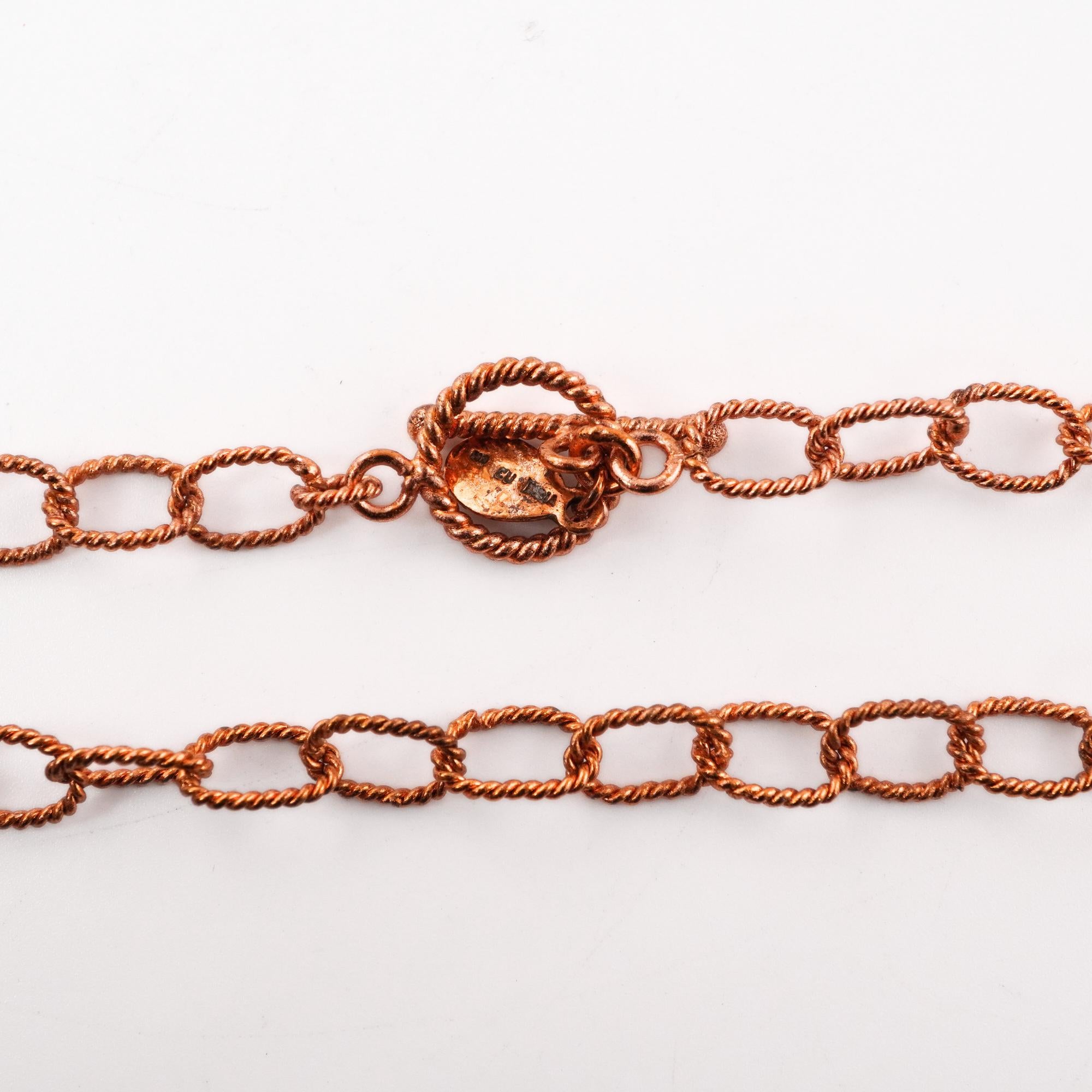 Antique Copper Twisted Oval Cable Link Chain