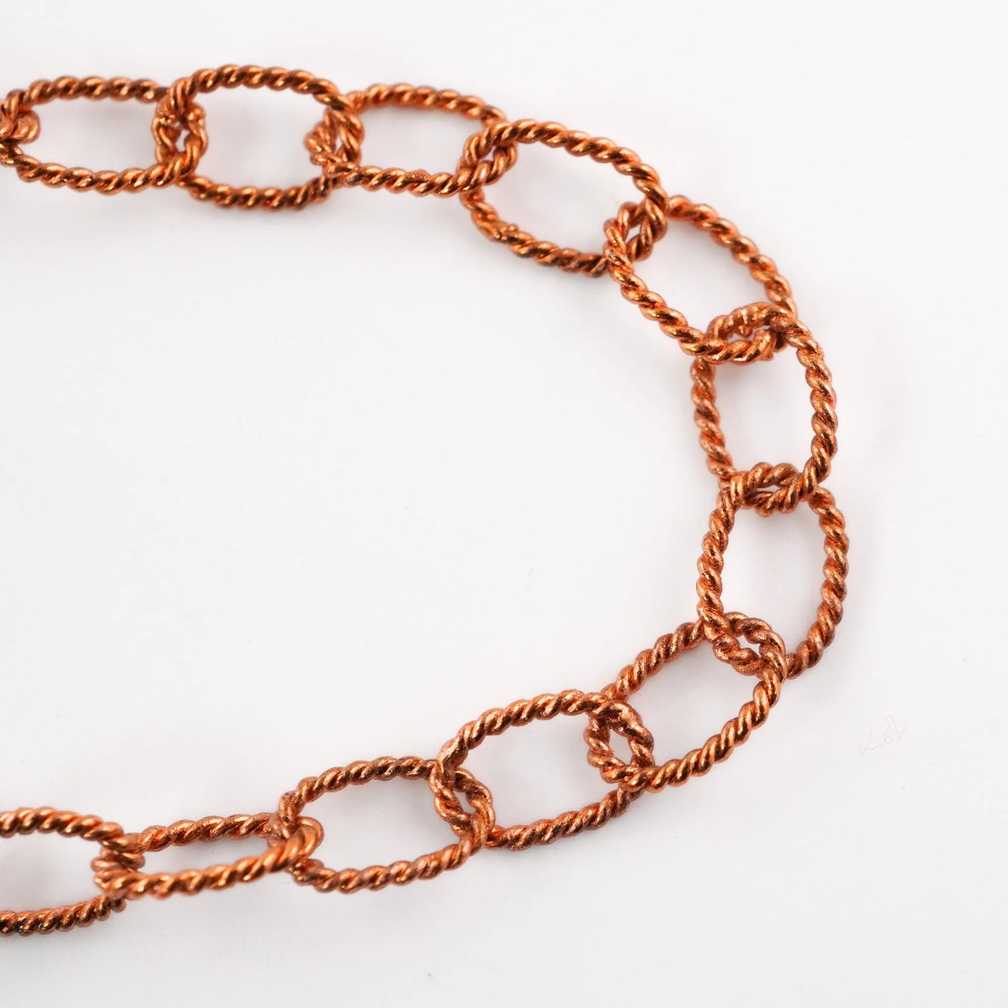 Antique Copper Twisted Oval Cable Link Chain