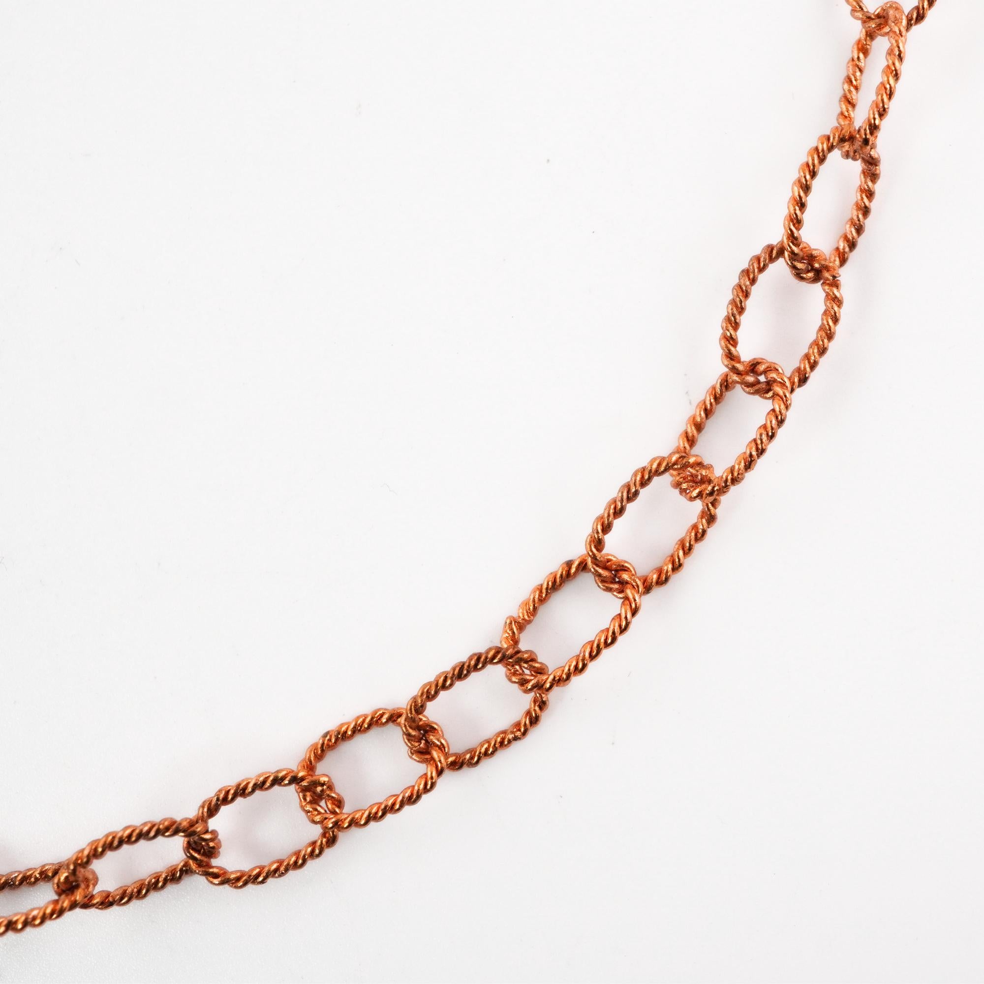 Antique Copper Twisted Oval Cable Link Chain