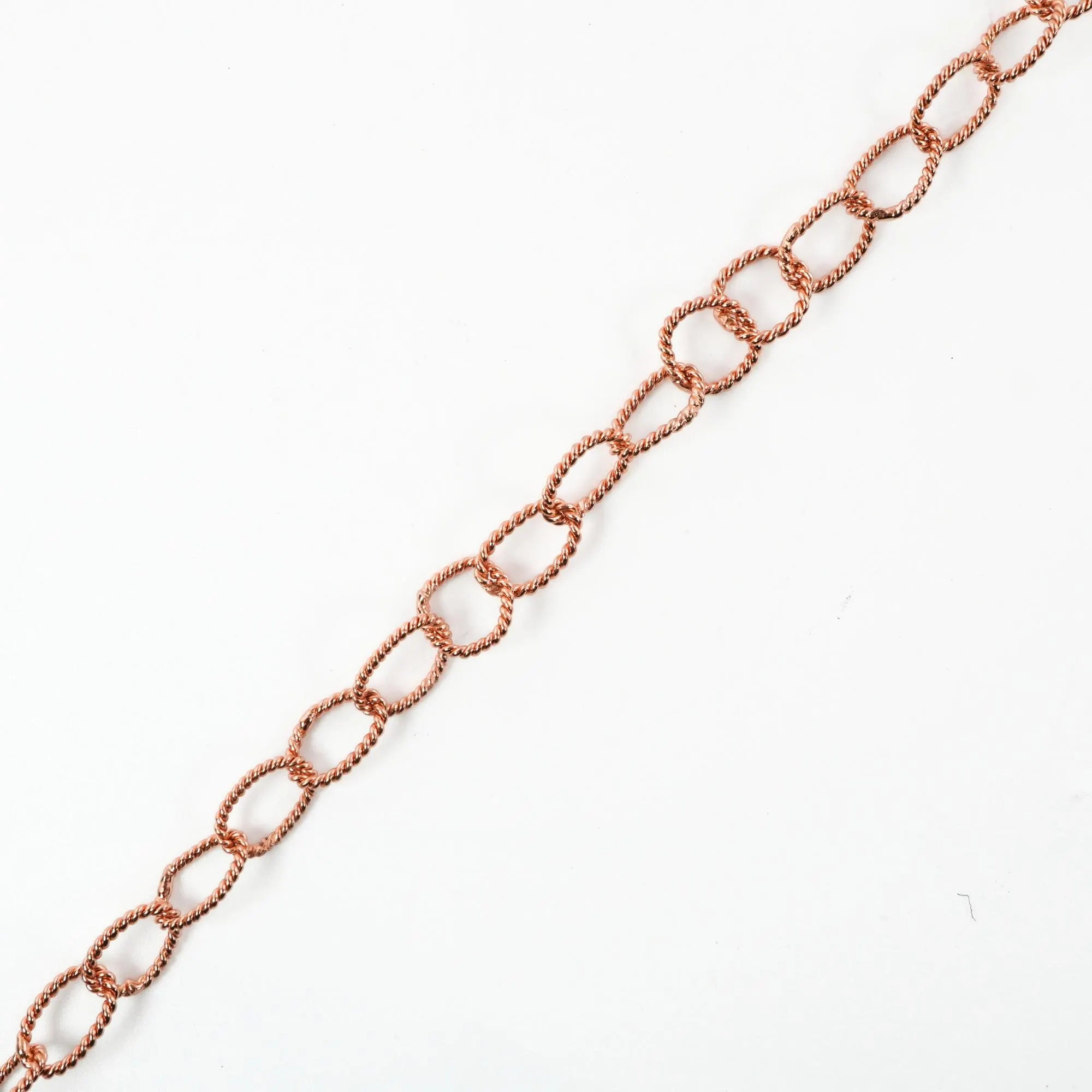 Antique Copper Twisted Oval Cable Link Chain