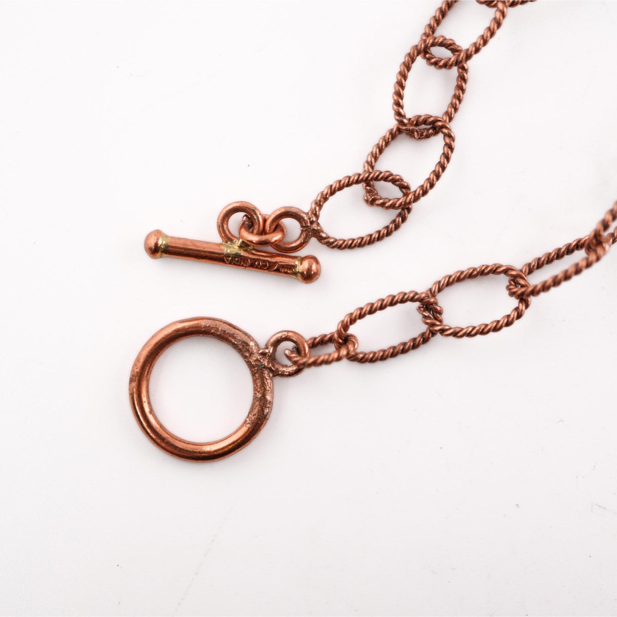 Copper Watch Chain 17 Inch Antique Pure Copper Oval Chain 1 Piece