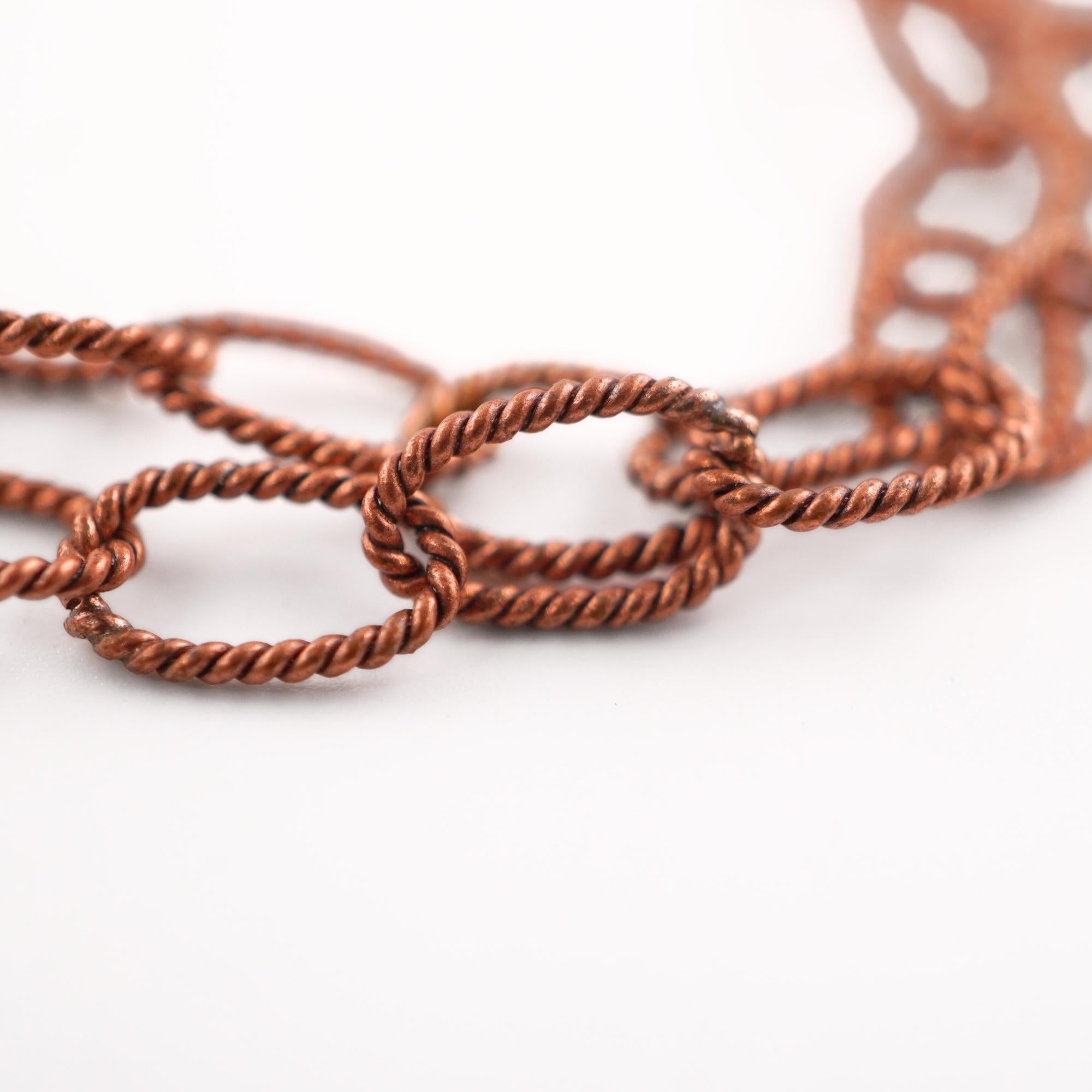 Antique Copper Link Chain Toggle Clasps 