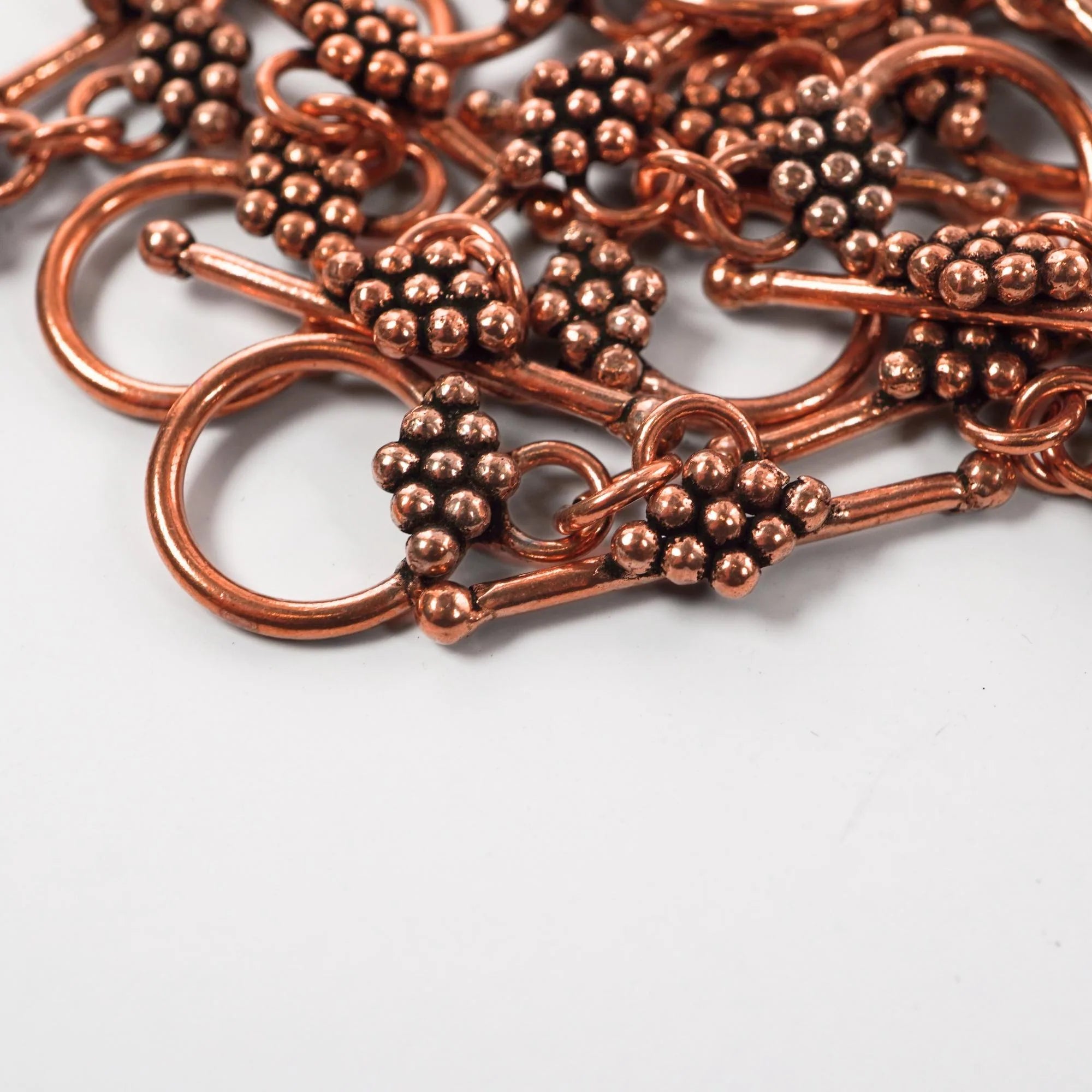 Antique Copper Bali Toggle Clap Hook For Rustic Boho