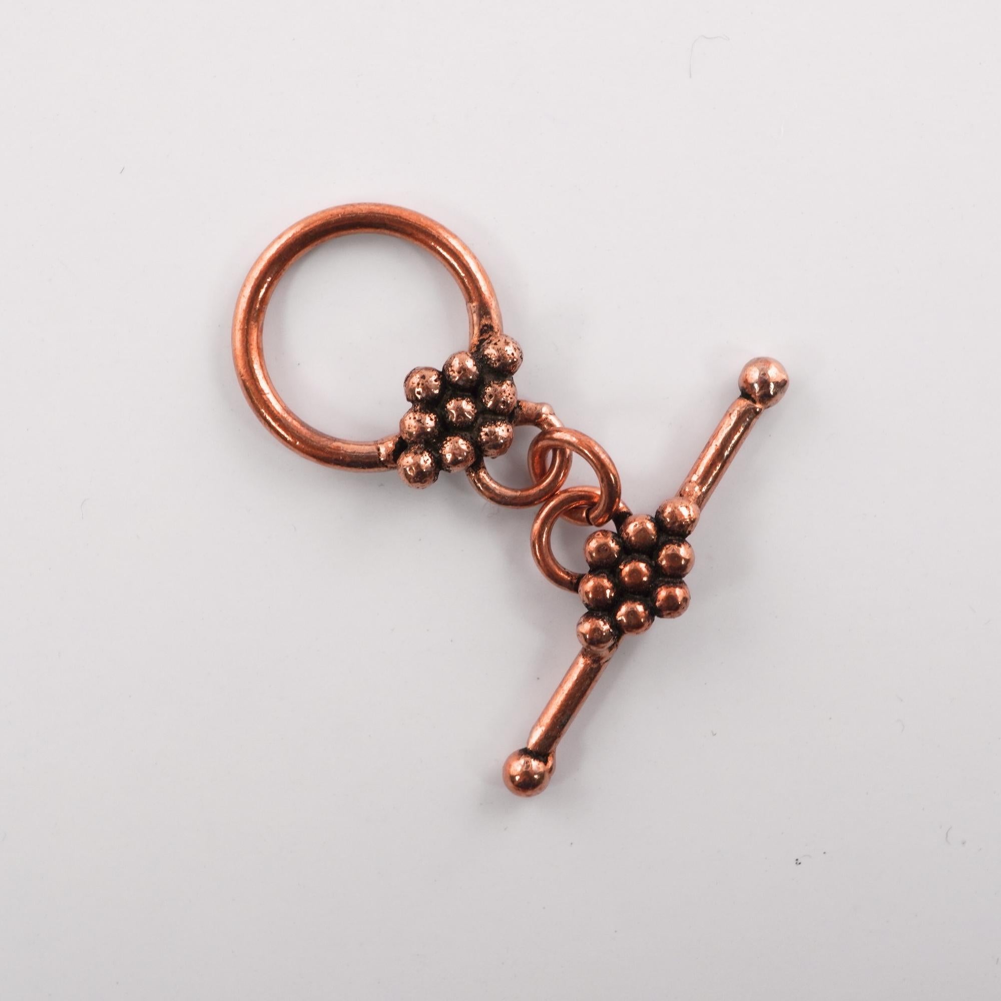Antique Copper Bali Toggle Clap Hook For Rustic Boho
