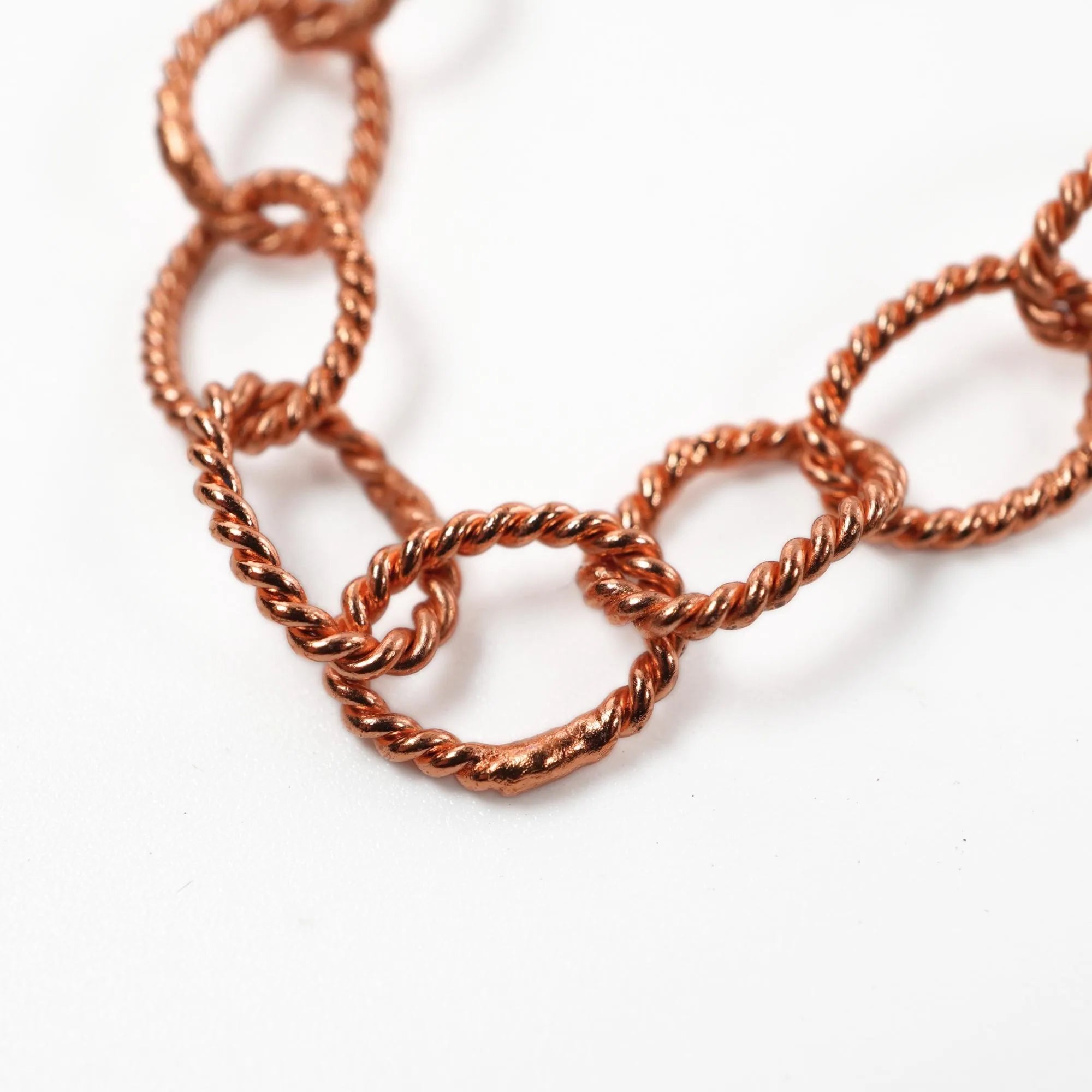 Antique Copper Twisted Link Chain