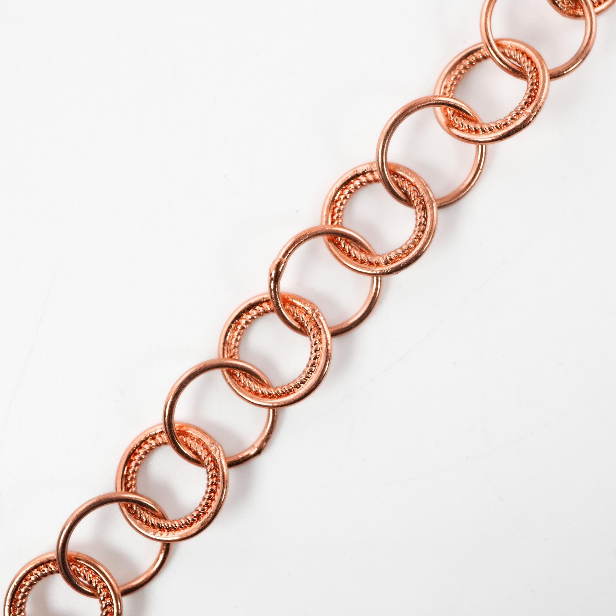 Antique Copper Round Link Chain 