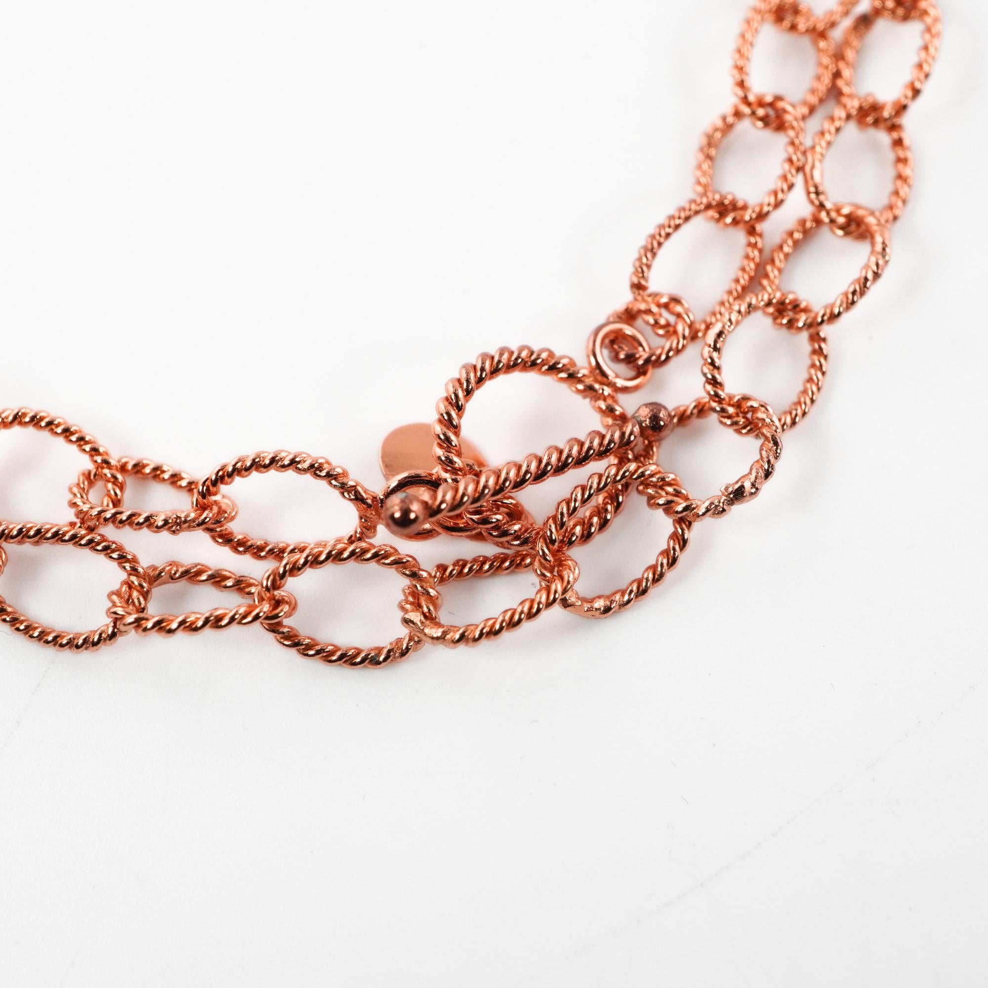 Antique Copper Oval Link Chain Toggle Clasps