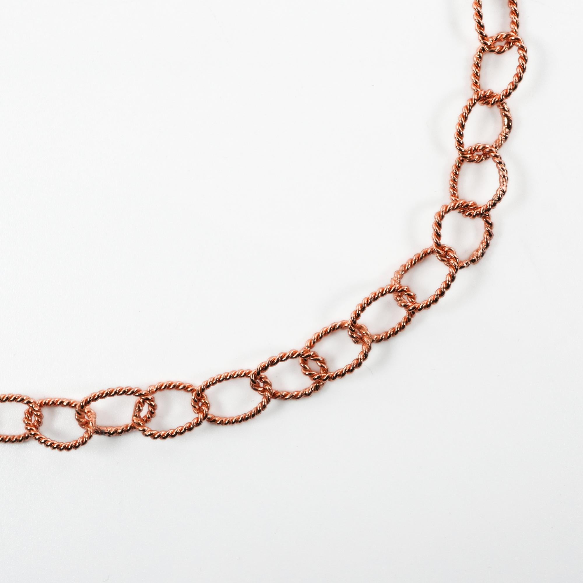Antique Copper Oval Link Chain Toggle Clasps