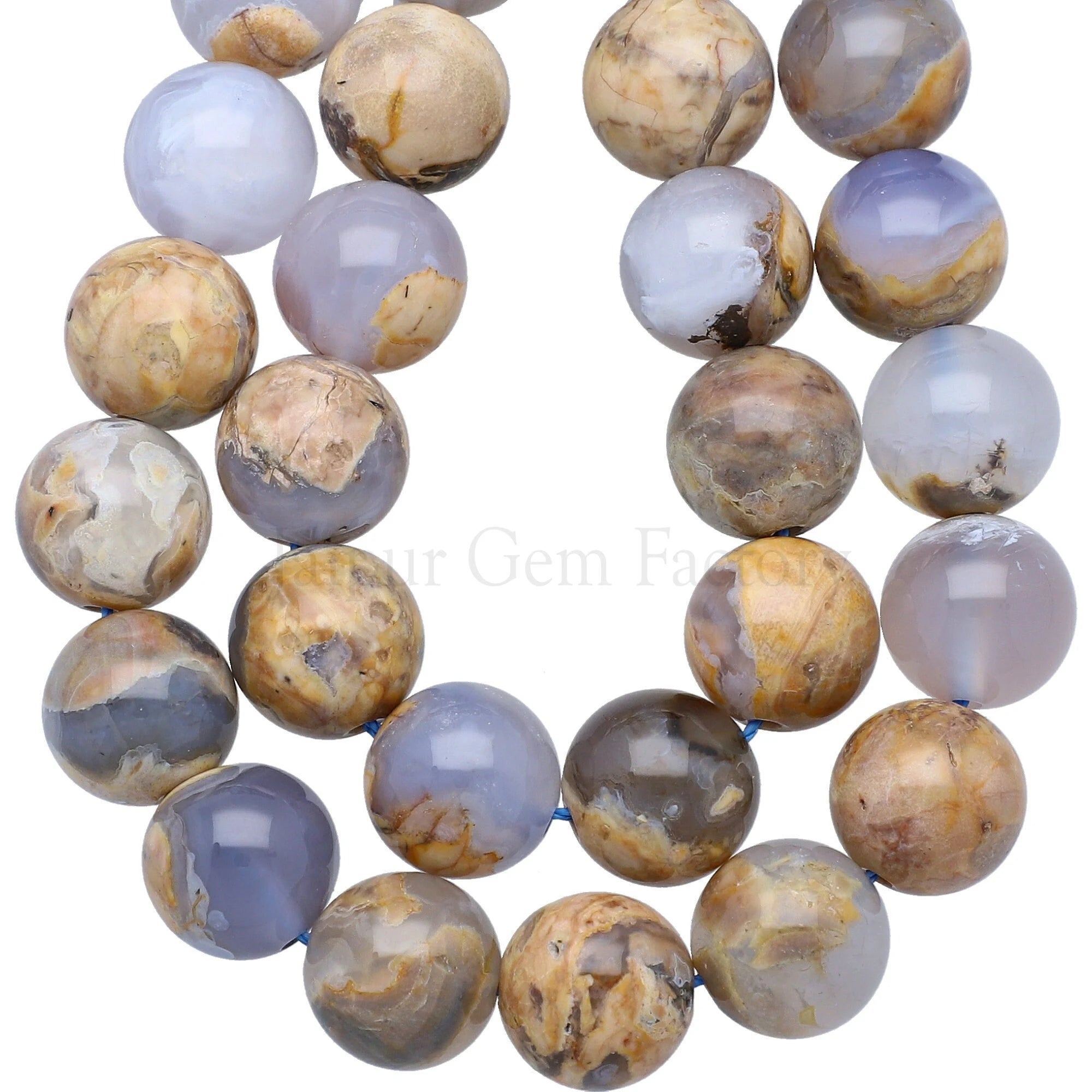 Chalcedony Smooth Round Shape Gemstone Strand Beads