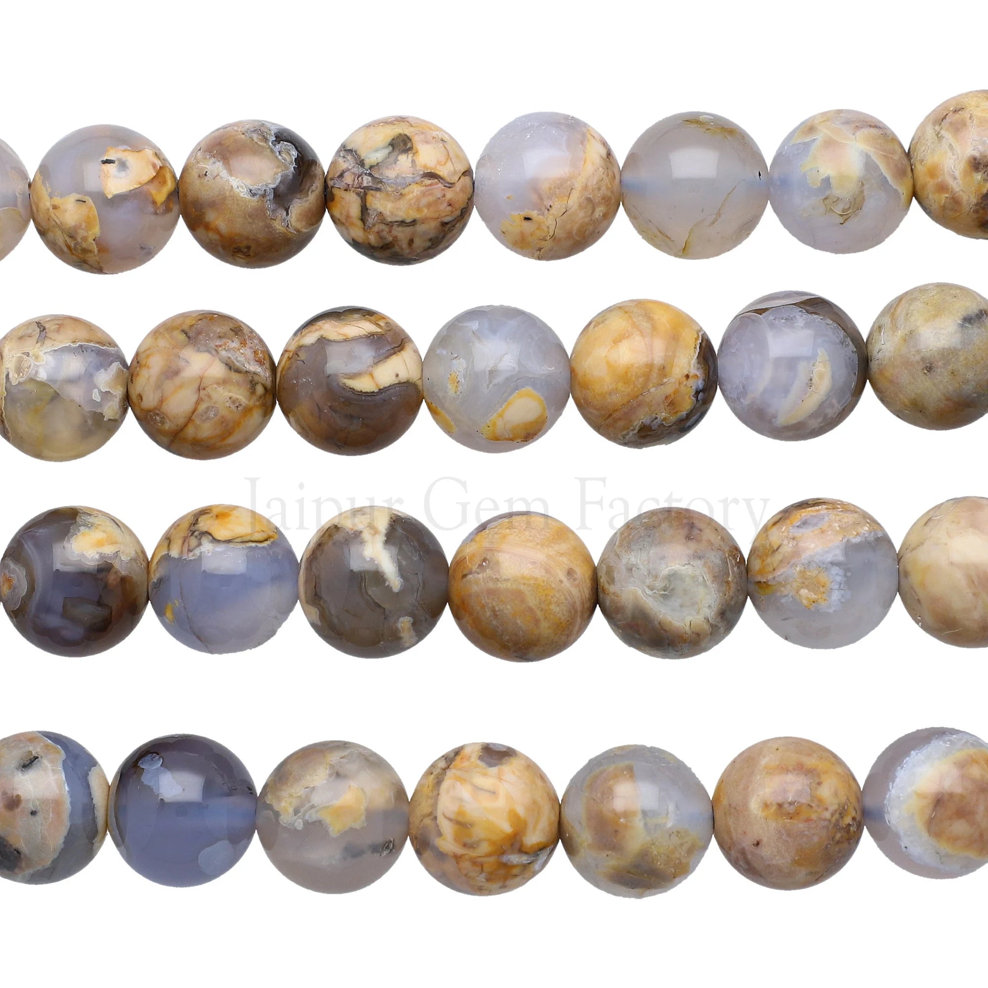 Chalcedony Smooth Round Shape Gemstone Strand Beads