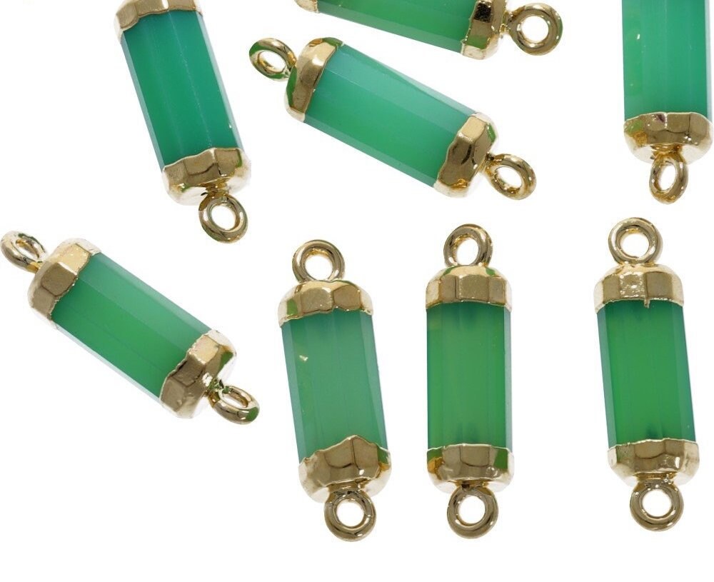 Chrysoprase Gemstone Bail Connector

