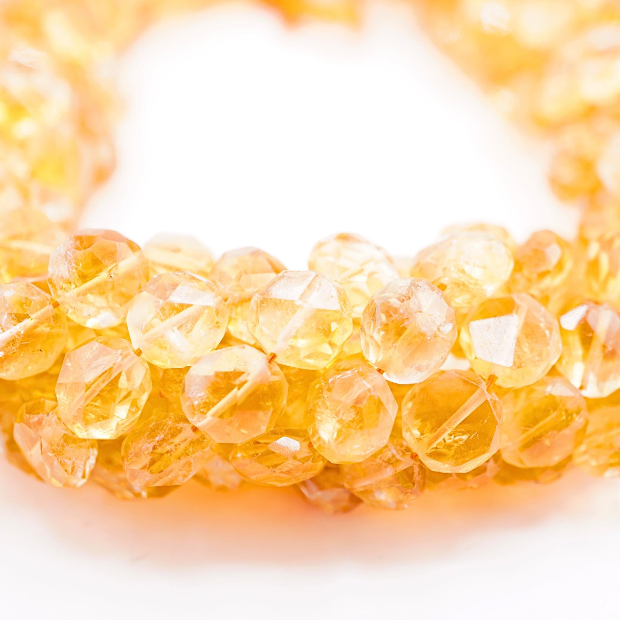 Citrine Faceted Rondelle Shape Gemstone Strand Beads