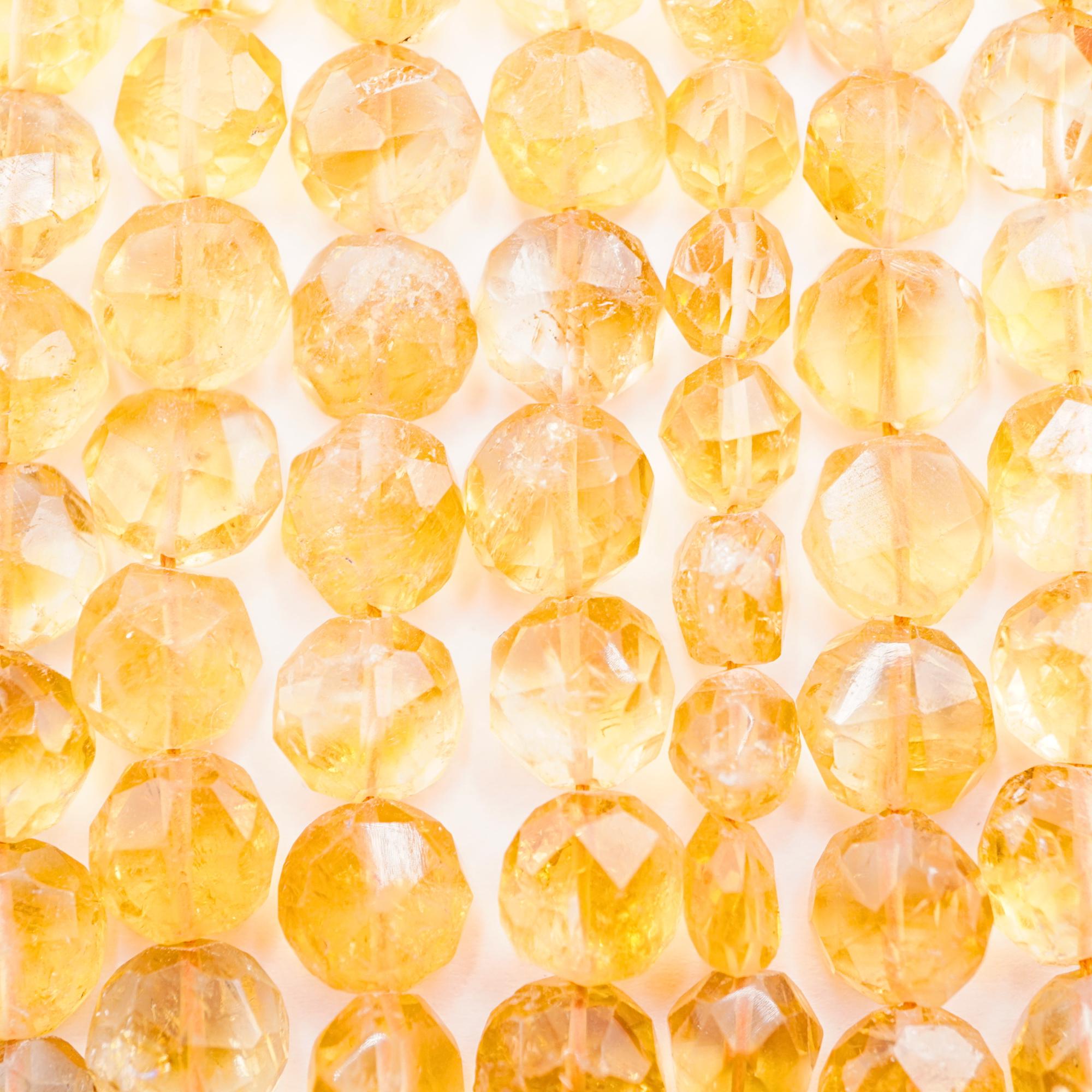 Citrine Faceted Rondelle Shape Gemstone Strand Beads