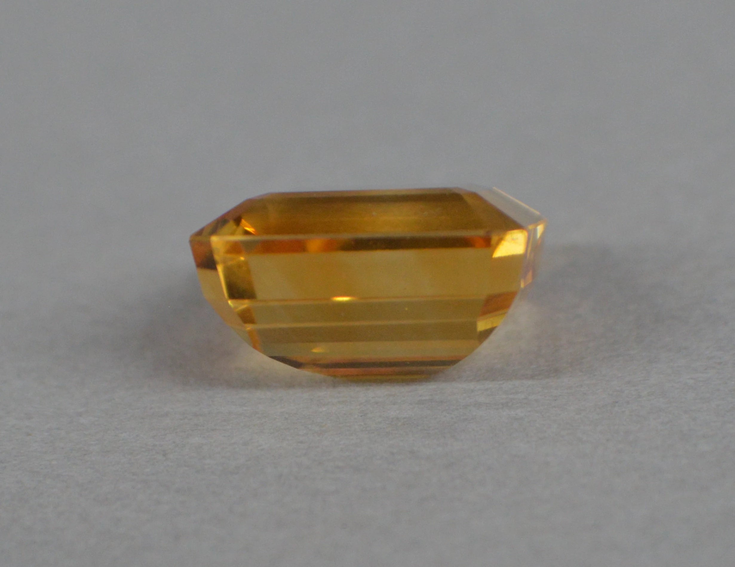 Citrine Quartz Emerald Cut Yellow Light Golden Cushion Shape Loose Gemstone