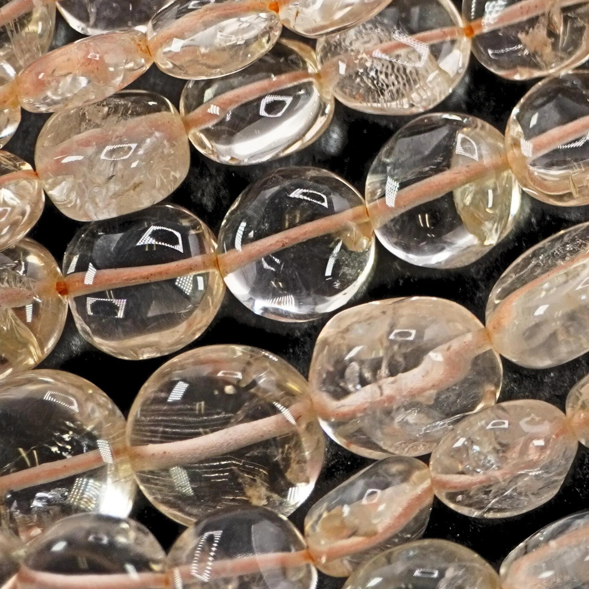 Citrine Smooth Coin Shape Gemstone Strand Beads