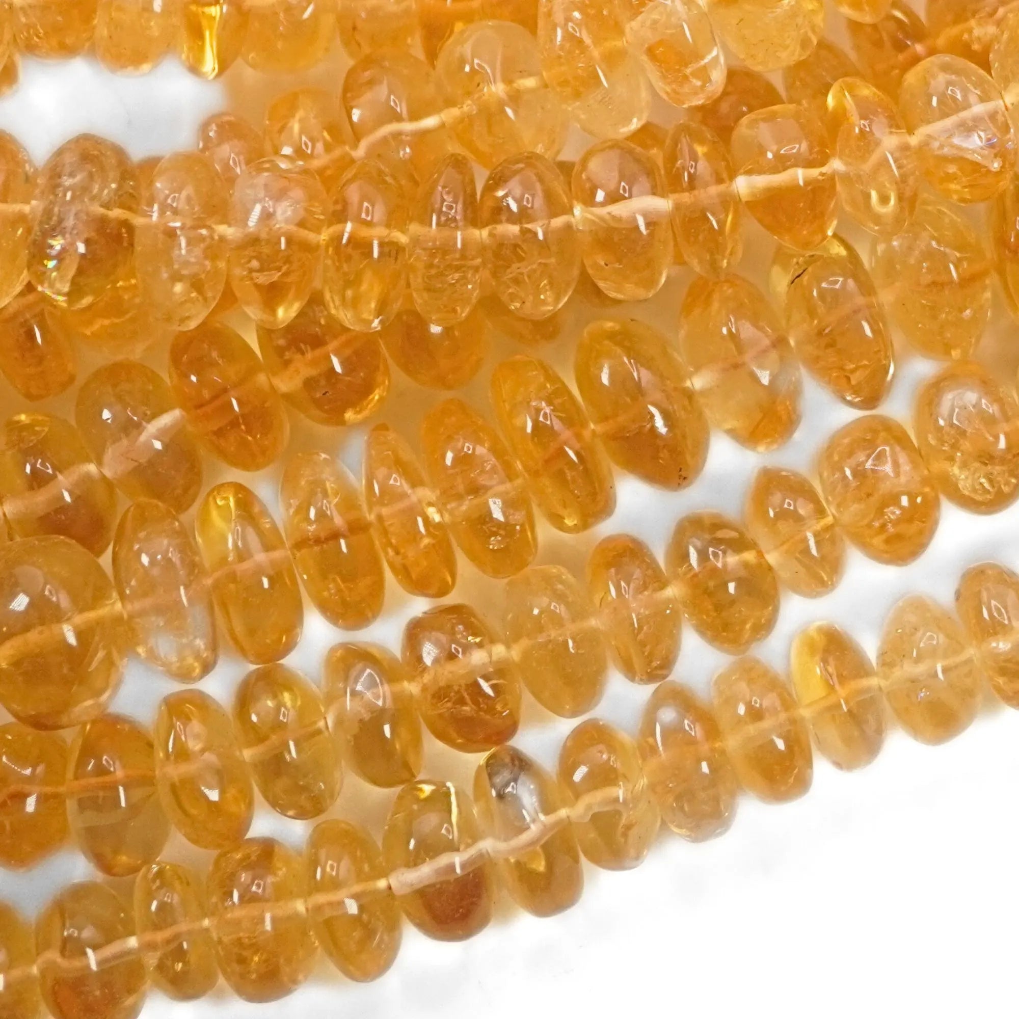 Citrine Smooth Rondelle Shape Gemstone Strand Beads