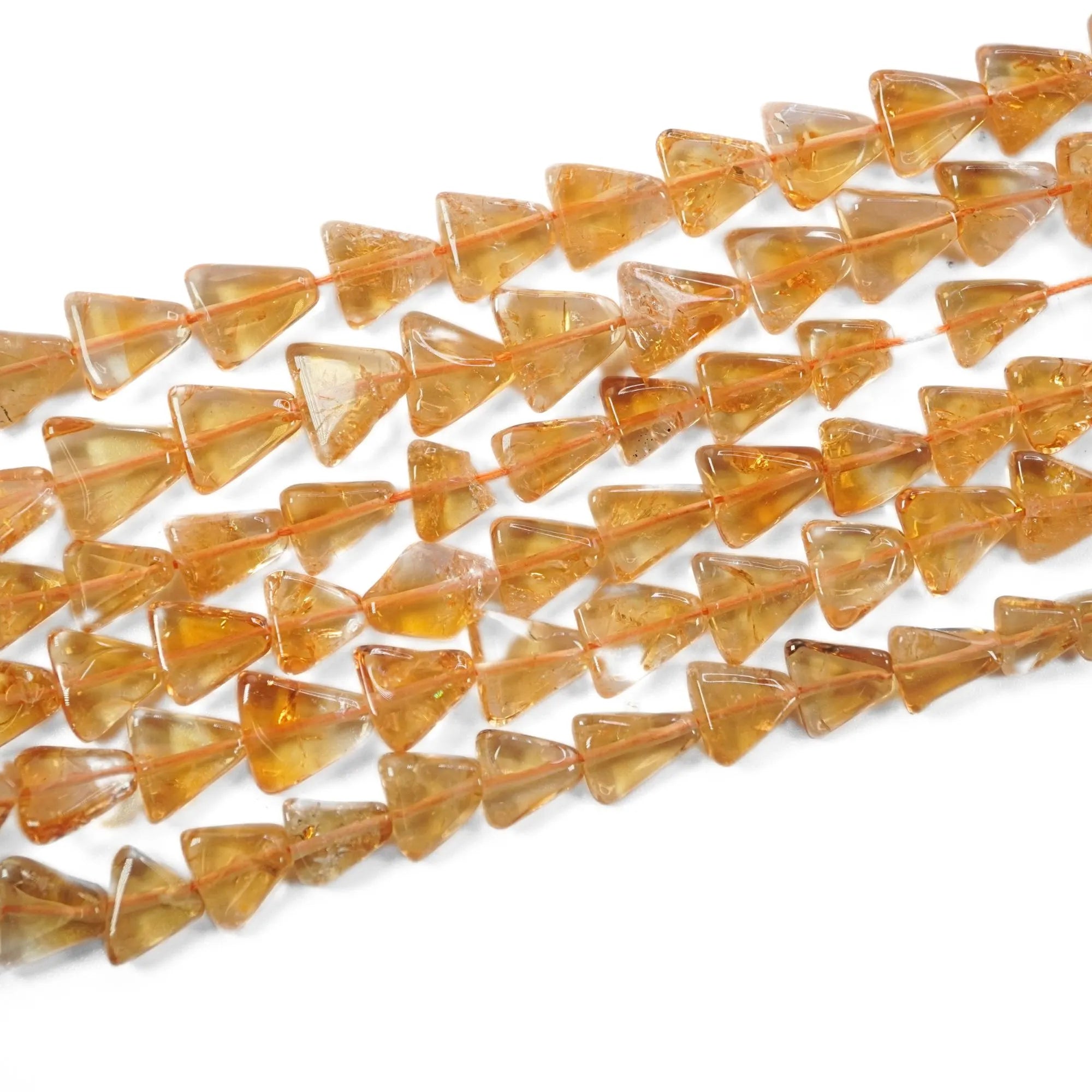 Citrine Smooth Triangle Shape Gemstone Strand Beads