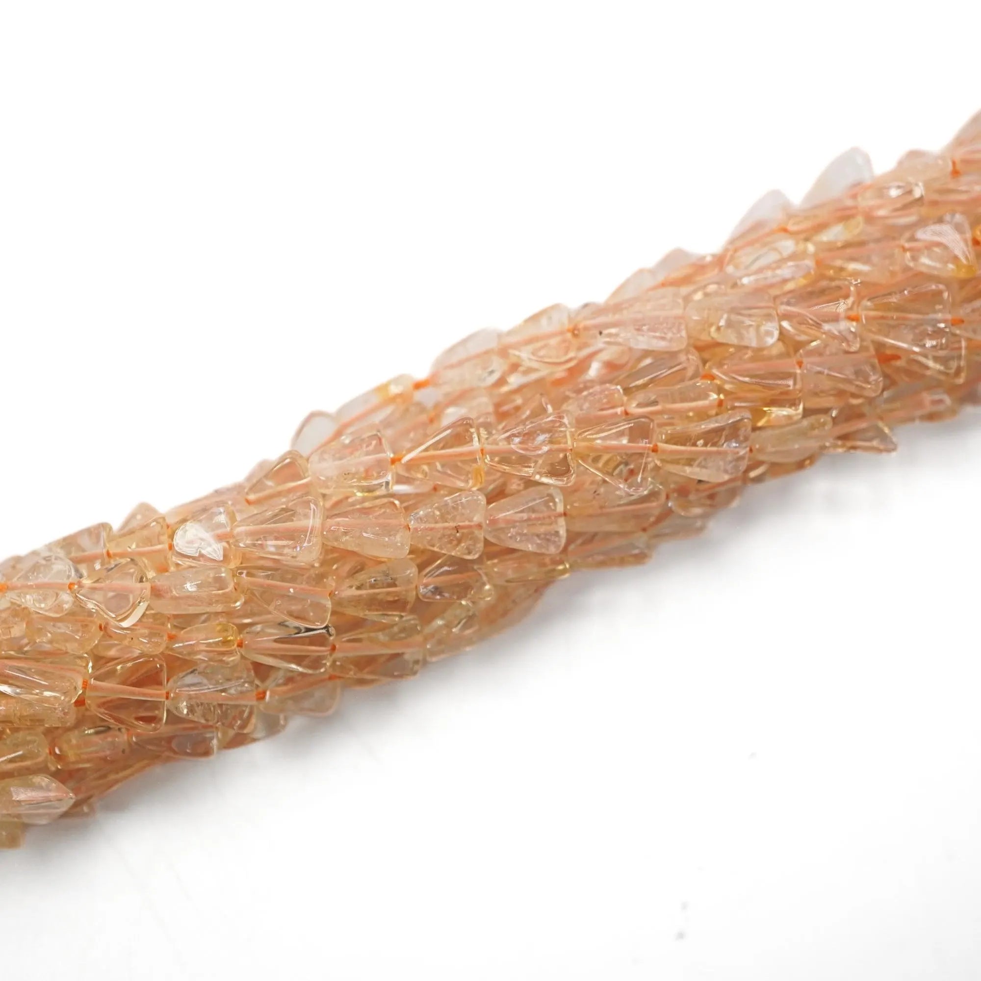 Citrine Smooth Triangle Shape Gemstone Strand Beads