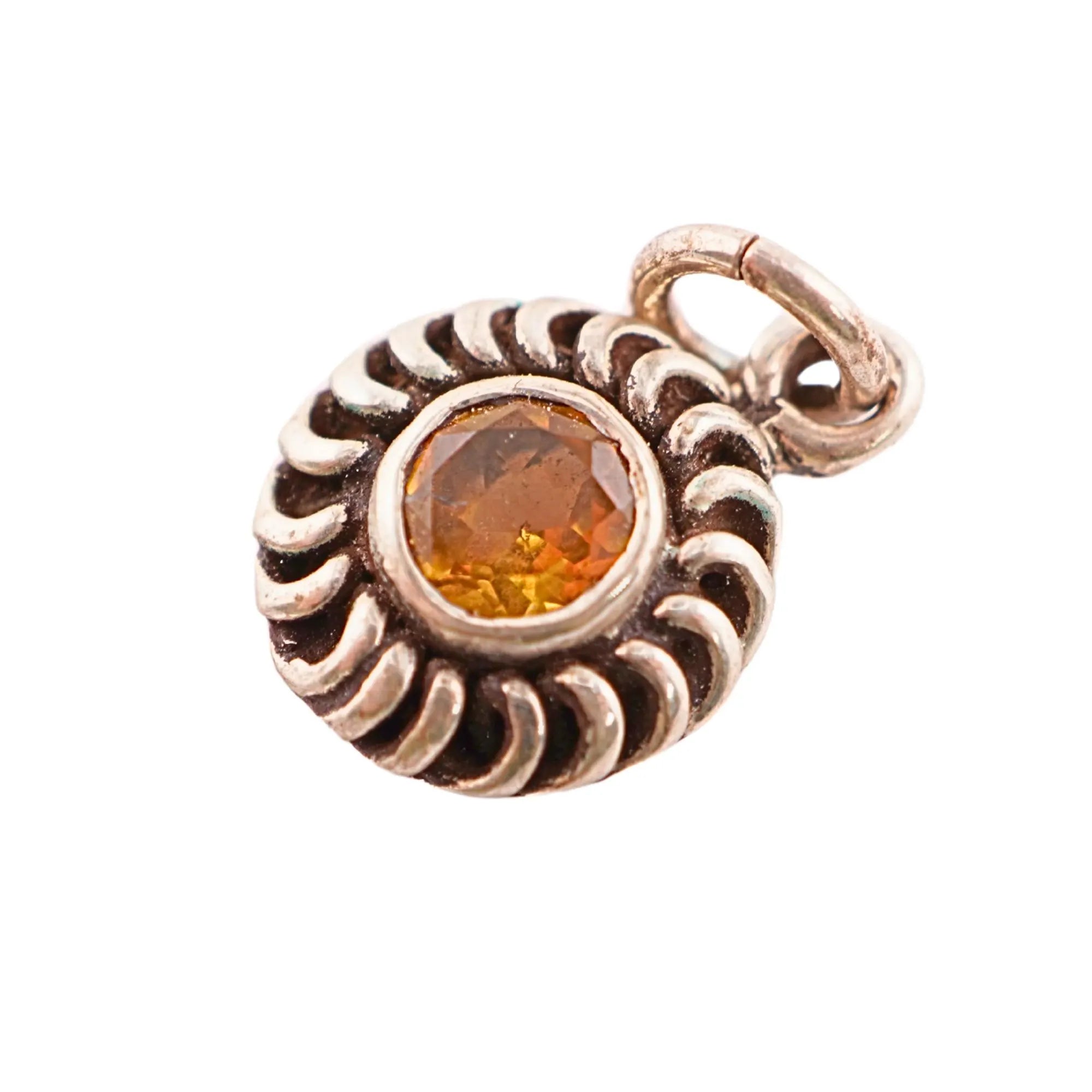 Citrine gemstone pendant for jewelry making

