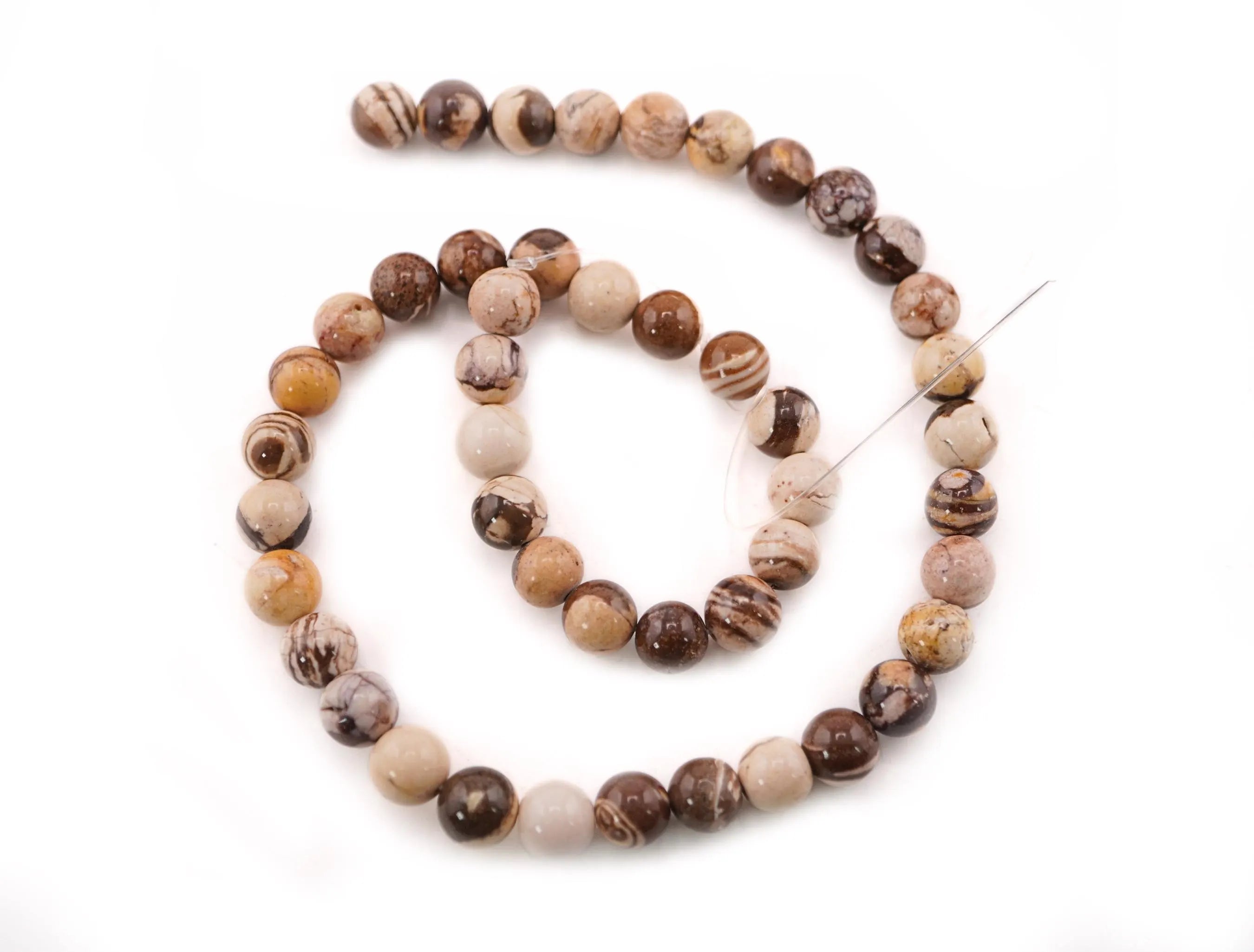 Coffee Jasper Smooth Round Shape Strand Beads 