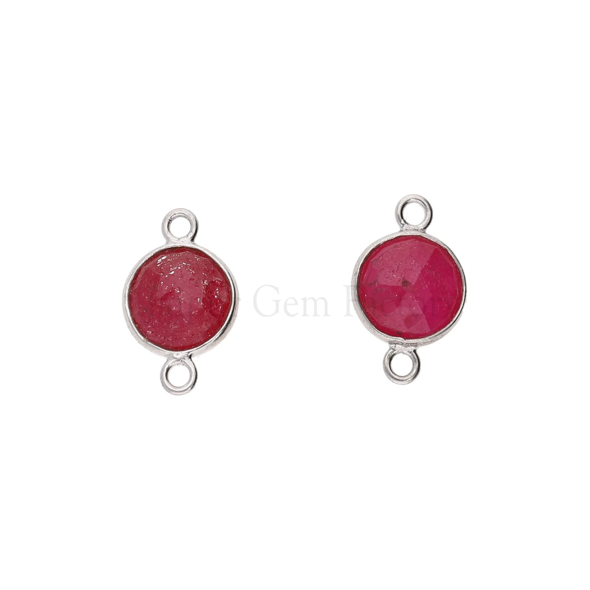 Coin shape ruby gemstone for DIY jewelry

