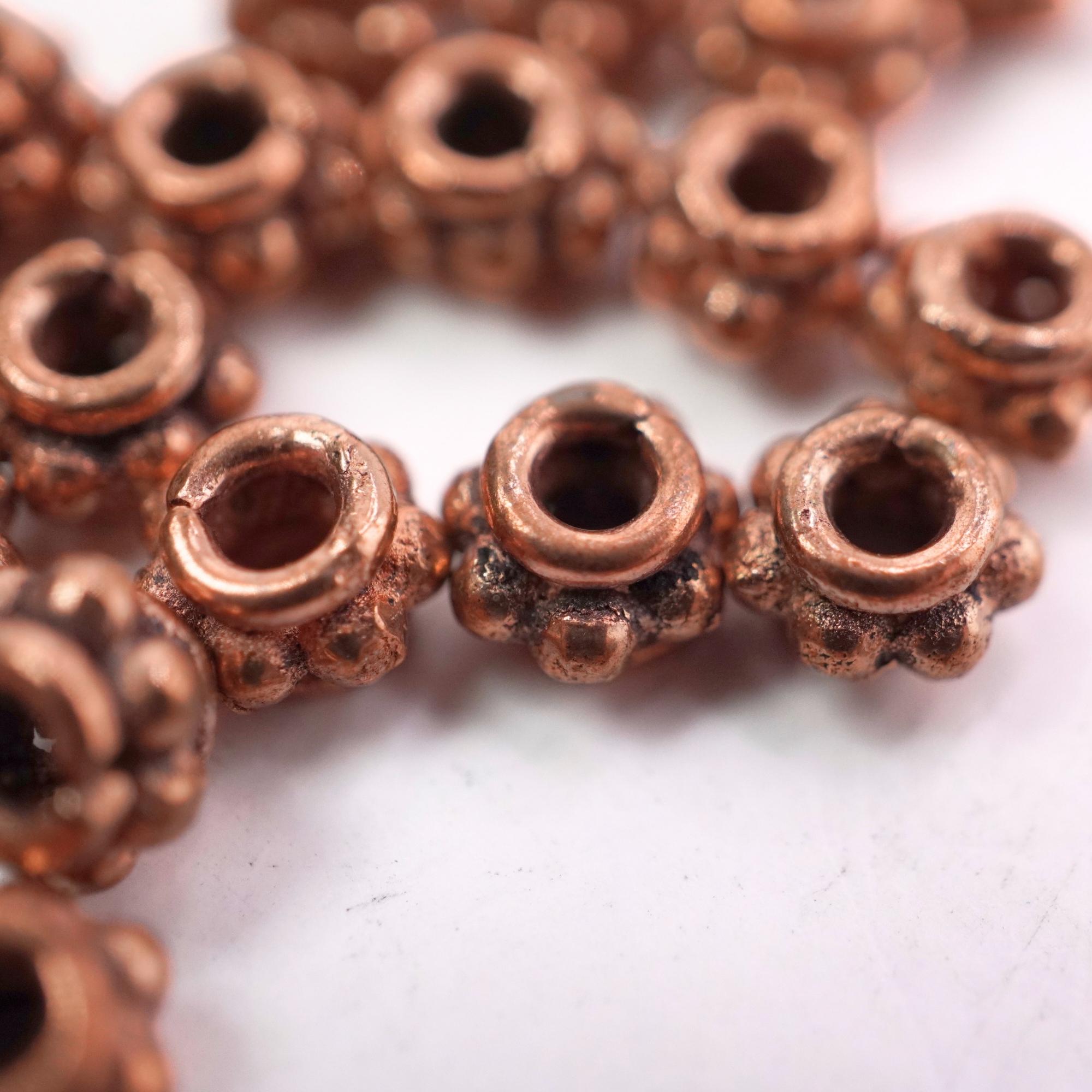 Copper bali beads for jewelry making

