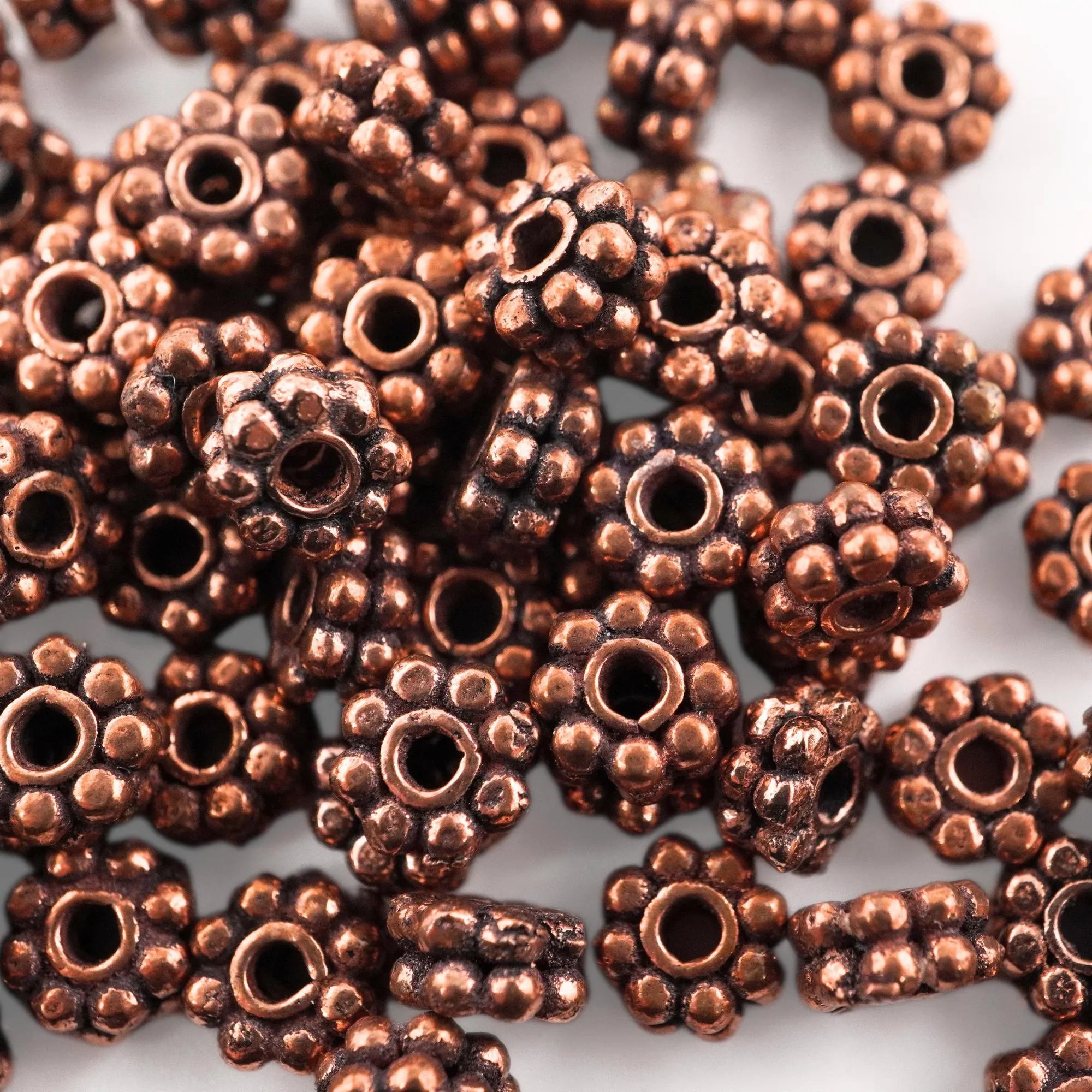 Copper daisy beads DIY jewelry making

