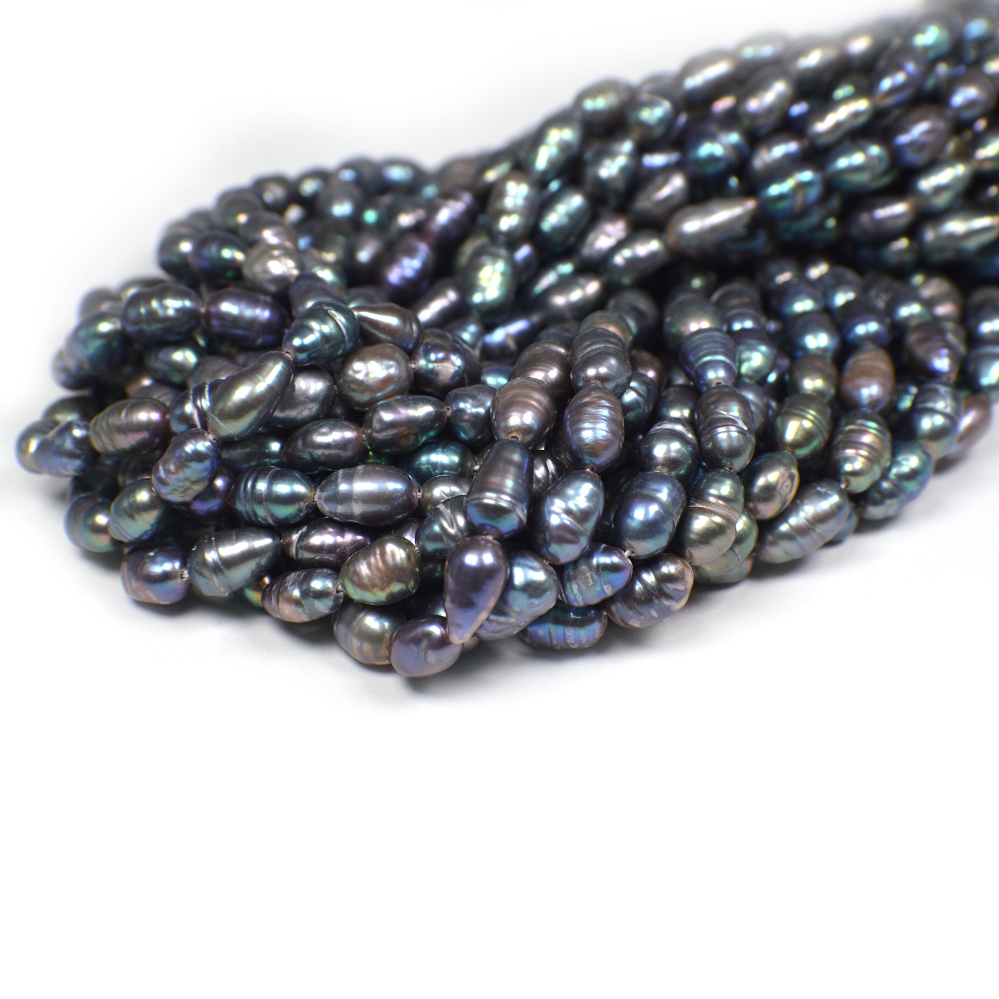 Deep navy freshwater pearl strands bulk

