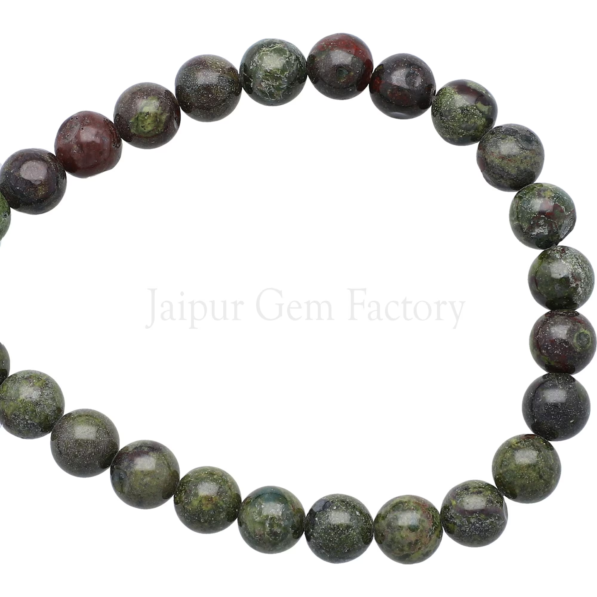 Dragon Blood Jasper Smooth Round Shape Gemstone Strand Beads 