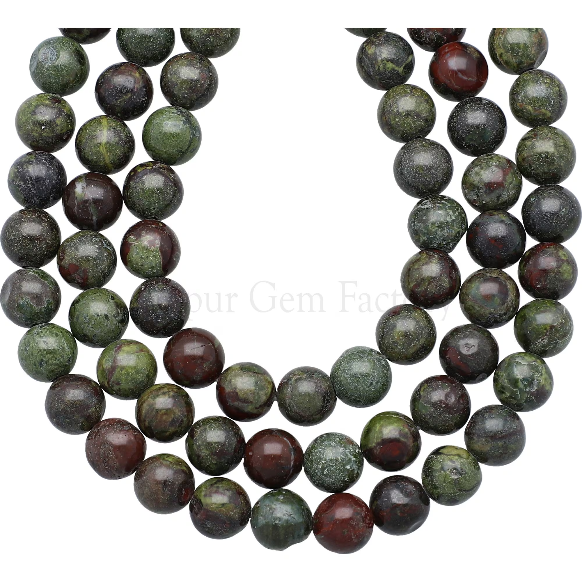 Dragon Blood Jasper Smooth Round Shape Gemstone Strand Beads 