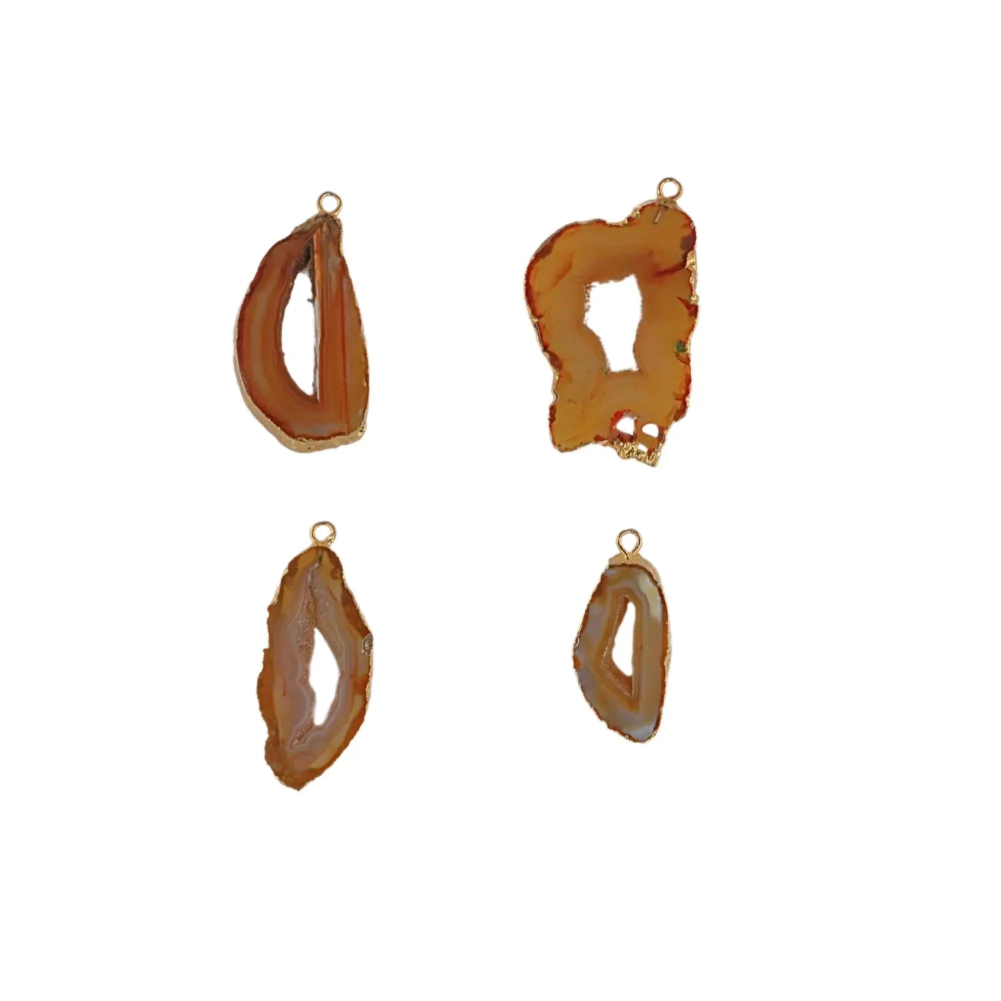 Druzy Slice Jewelry Connectors


