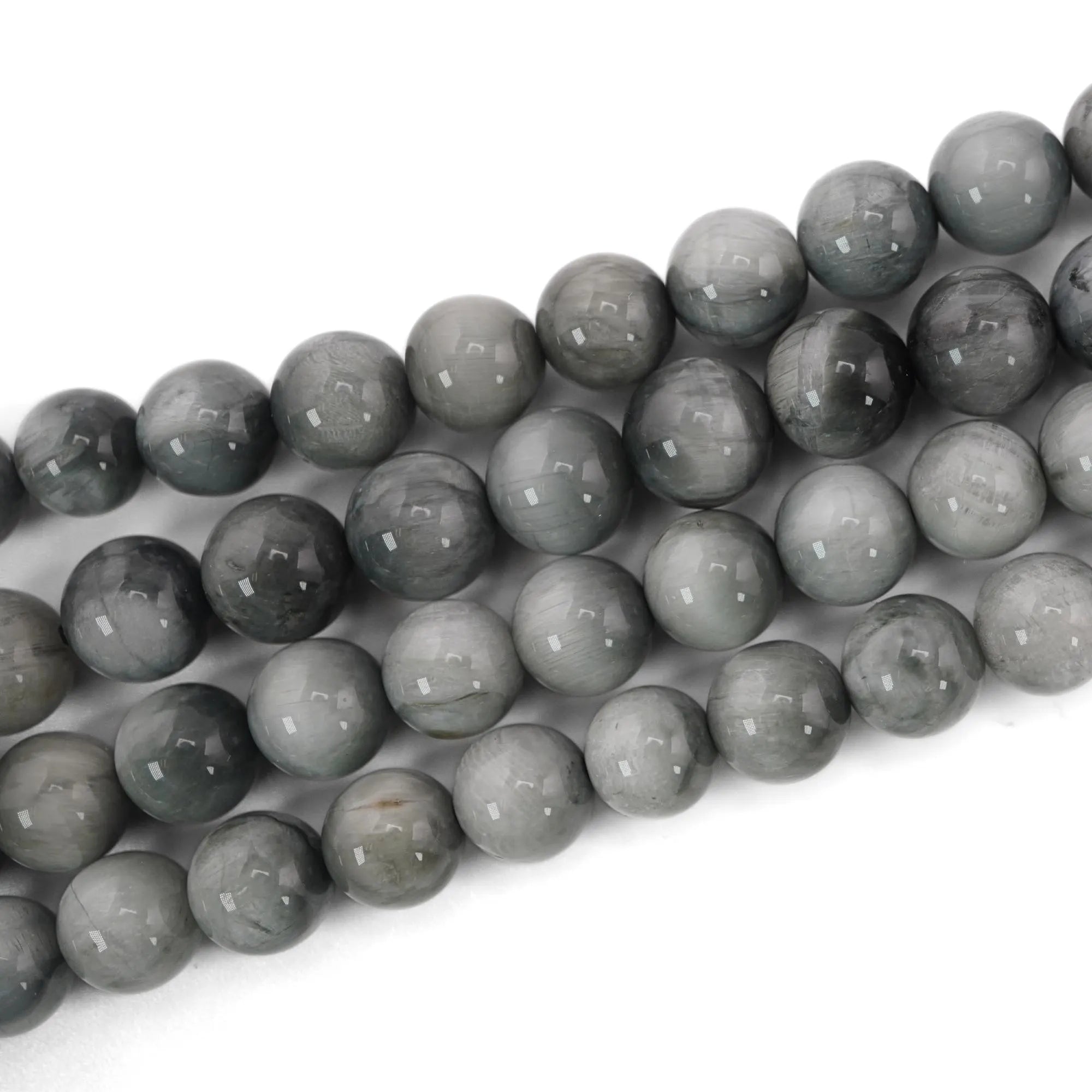 Eagle Eye Smooth Round Shape Gemstone Strand Beads