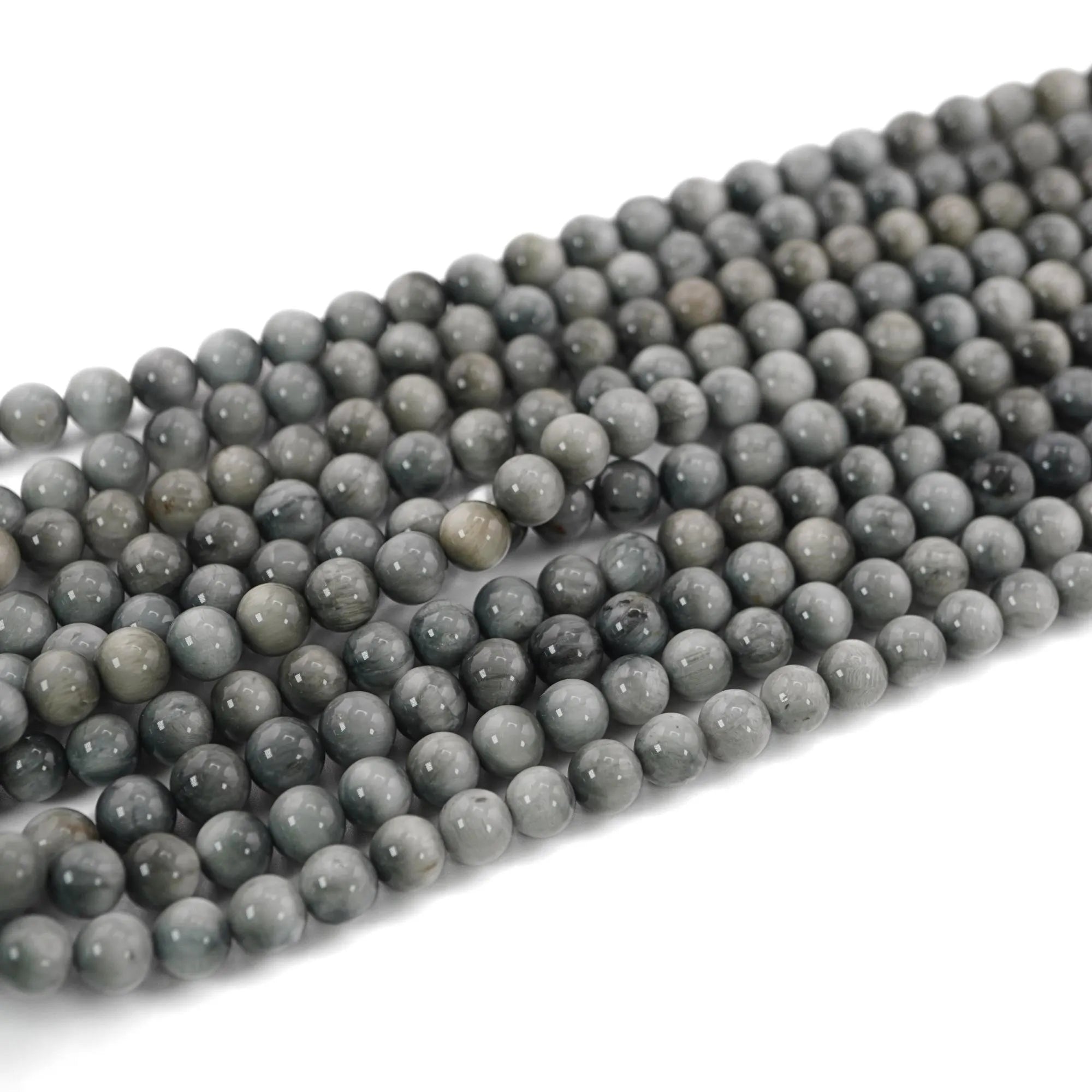 Eagle Eye Smooth Round Shape Gemstone Strand Beads