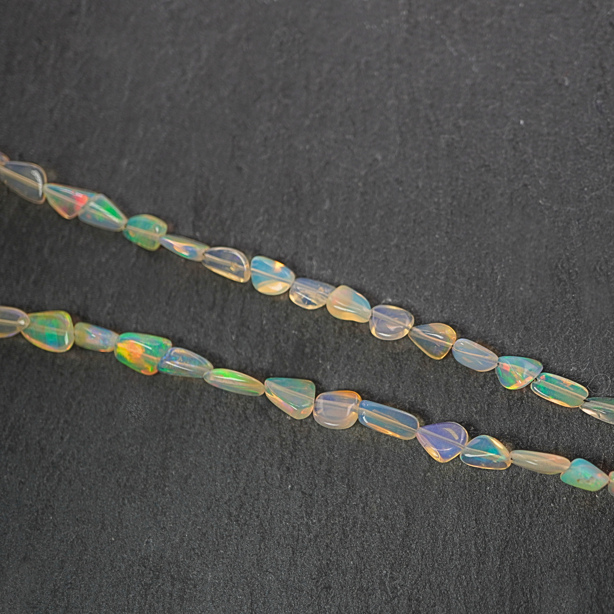 Ethiopian Opal Smooth Nuggets Welo Fire Gemstone Stand Beads