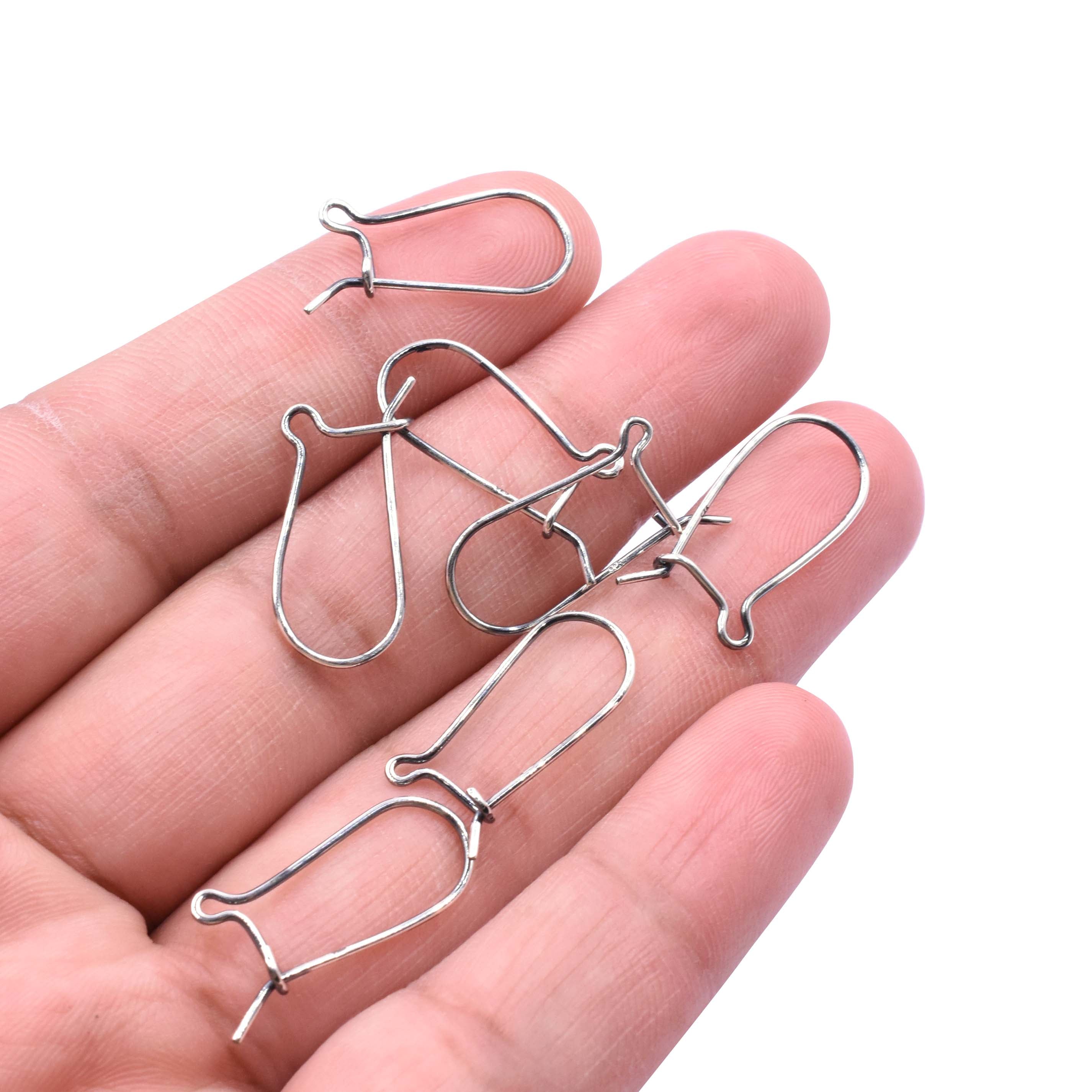 Kidney Earwire Hook Sterling Silver Ear Wire Sold by 2 Pairs