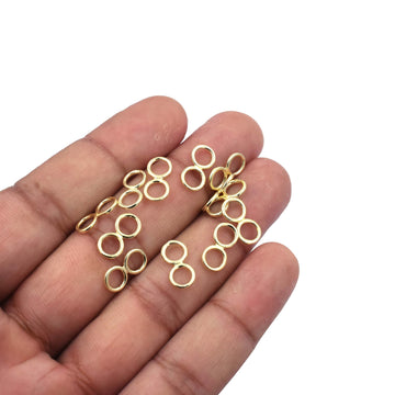 Double Ring Sterling Silver Spacer Sold by 5 Pcs