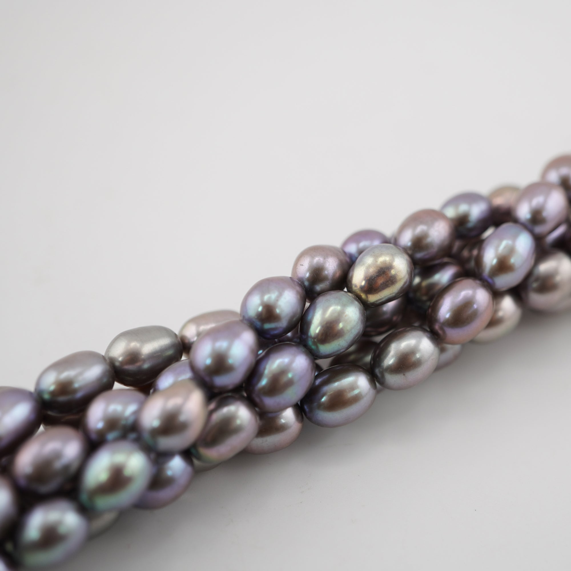 8 x 6 MM Peacock Oval Freshwater Pearls Beads