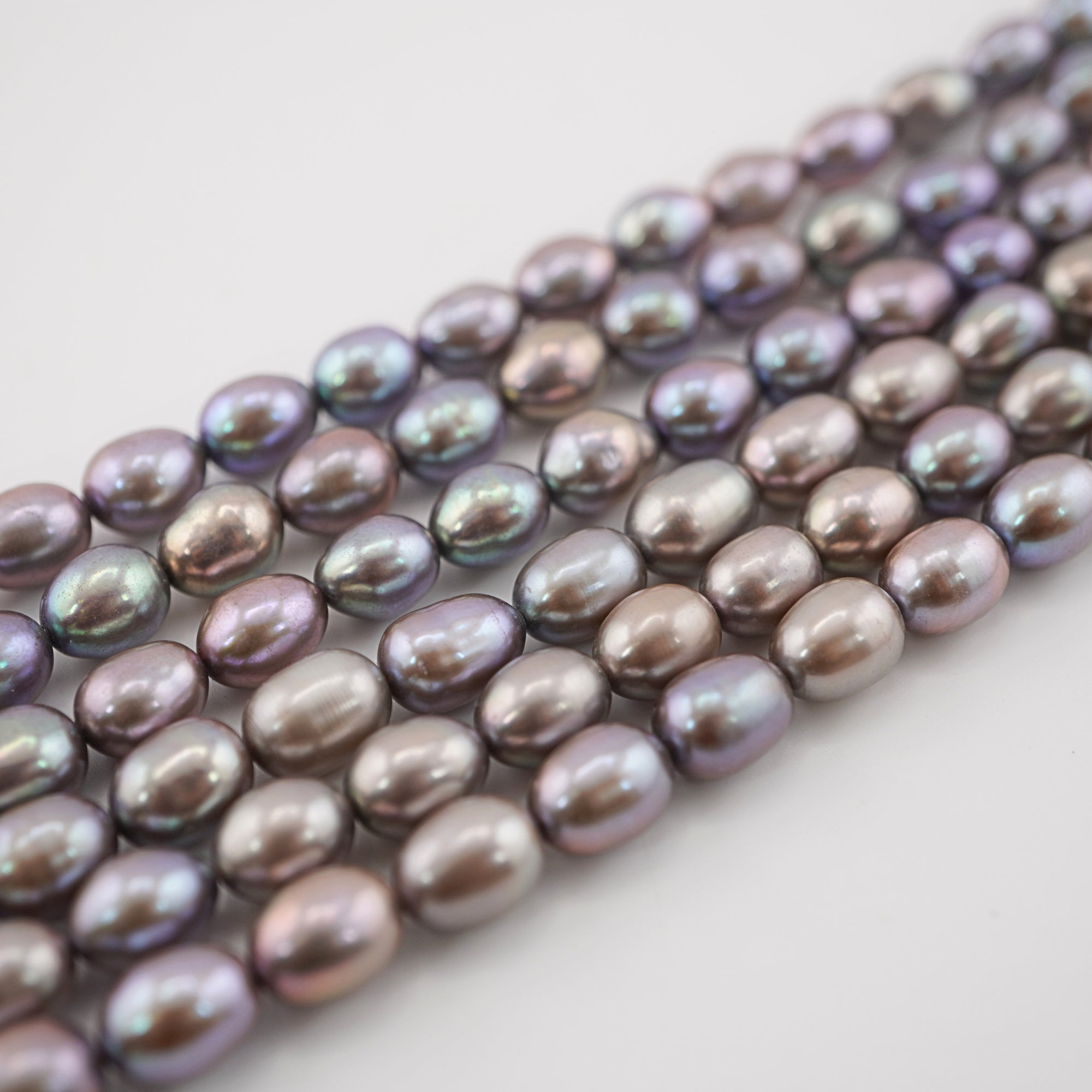 8 x 6 MM Peacock Oval Freshwater Pearls Beads