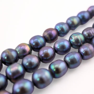 7.5 MM Peacock Potato Freshwater Pearls Beads